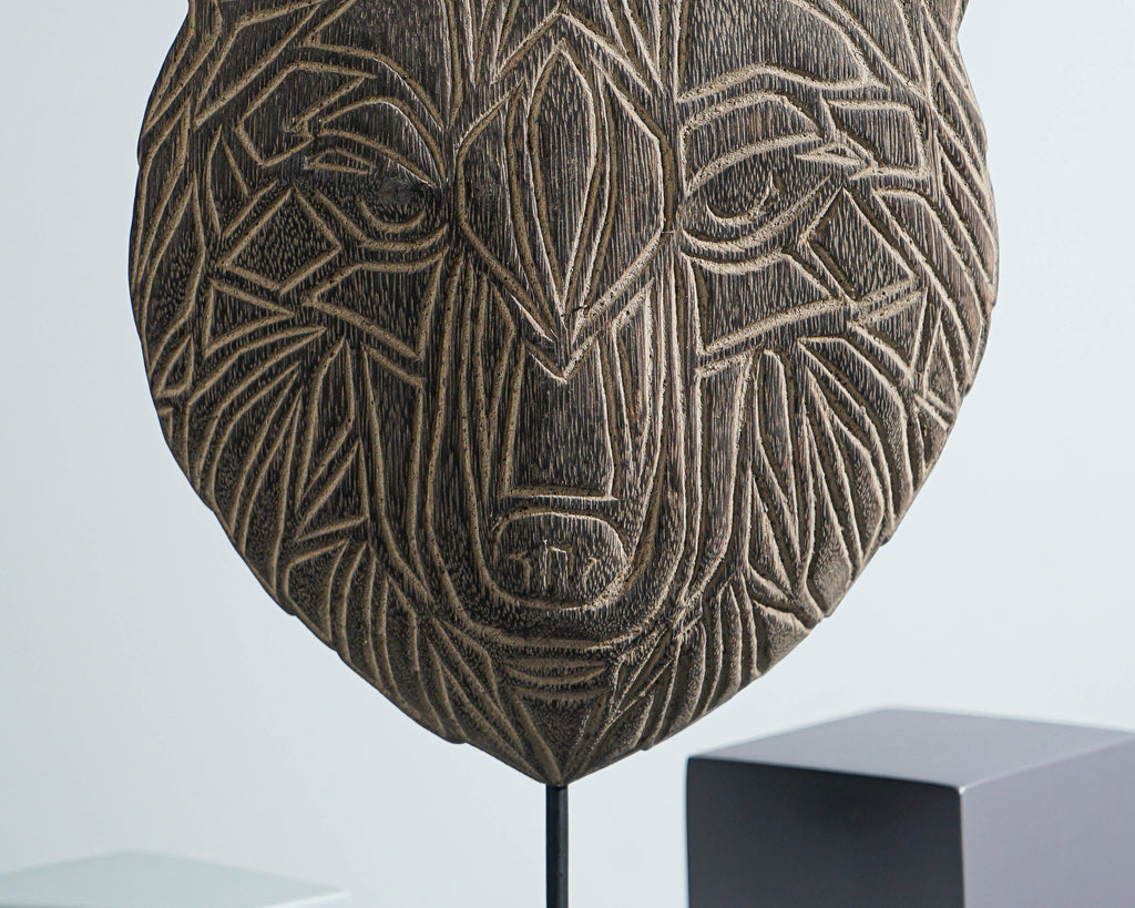 Wooden wolf Traditional Mask, Wall Art, Hanging figurine, Animal Statue, Hand Carved, Wood Carving, LivingRoom Decoration, Grandfather Gift