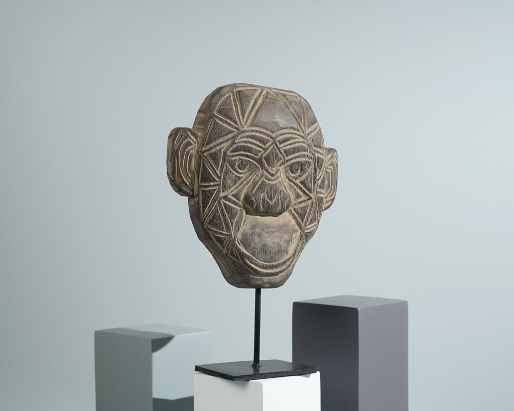 Timor Monkey tribal Mask, Wall Art, Handcrafted, Unique statue, Wooden Art, Room Decor, Gift for Neighbor, Halloween Decor, Gift for Her
