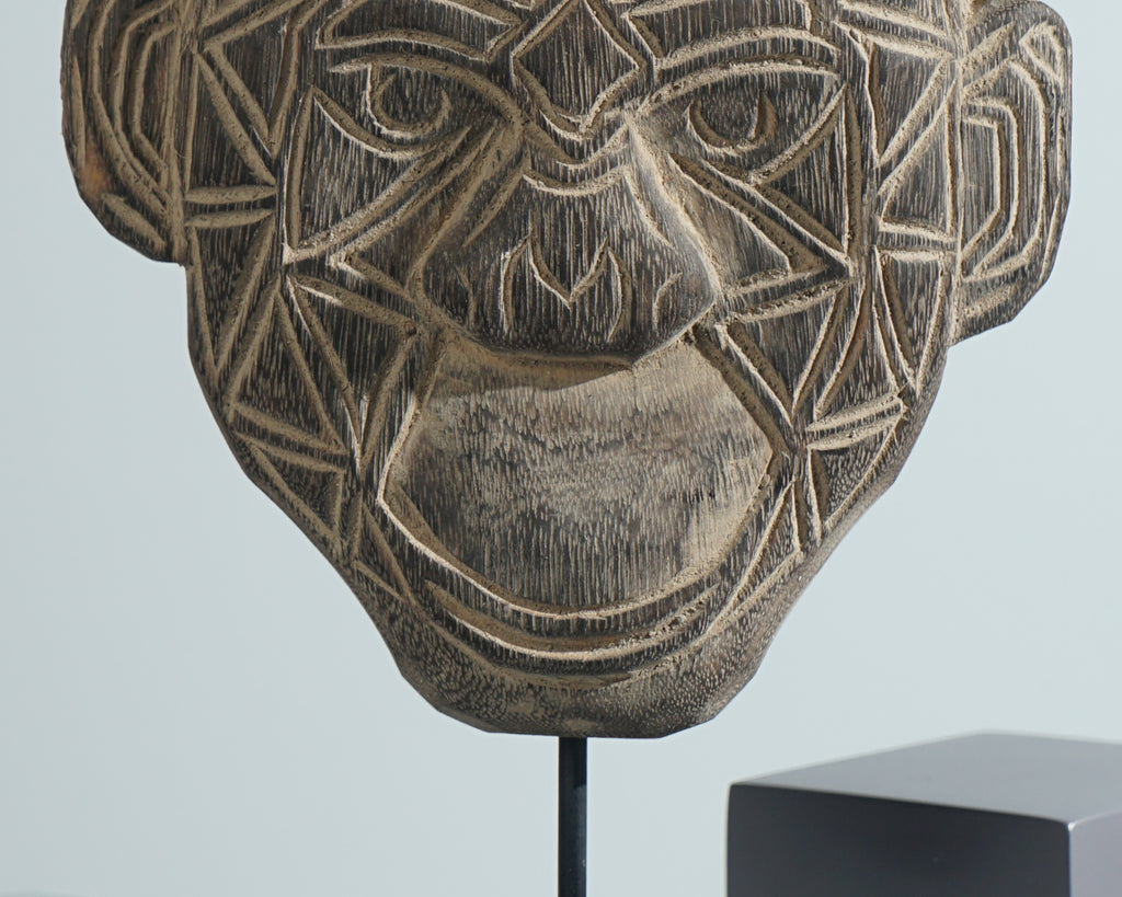 Timor Monkey tribal Mask, Wall Art, Handcrafted, Unique statue, Wooden Art, Room Decor, Gift for Neighbor, Halloween Decor, Gift for Her