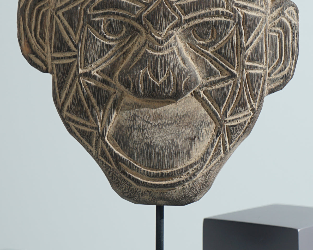 Timor Monkey tribal Mask, Wall Art, Handcrafted, Unique statue, Wooden Art, Room Decor, Gift for Neighbor, Halloween Decor, Gift for Her