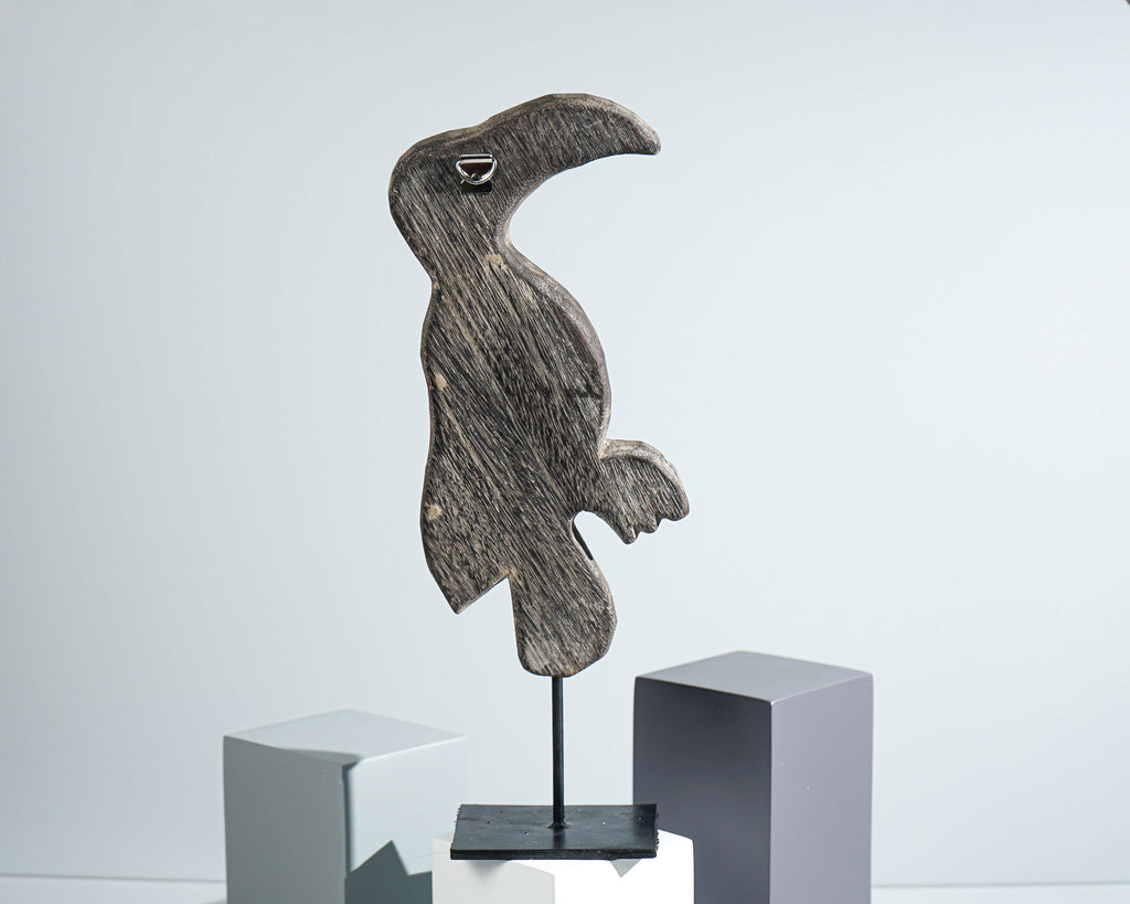 Parrot animal of Timor, Wall Decoration, Animal on Stand, Bird Sculpture, Handicraft, Bird Figurine, Home Table Decor, Gift for Mother