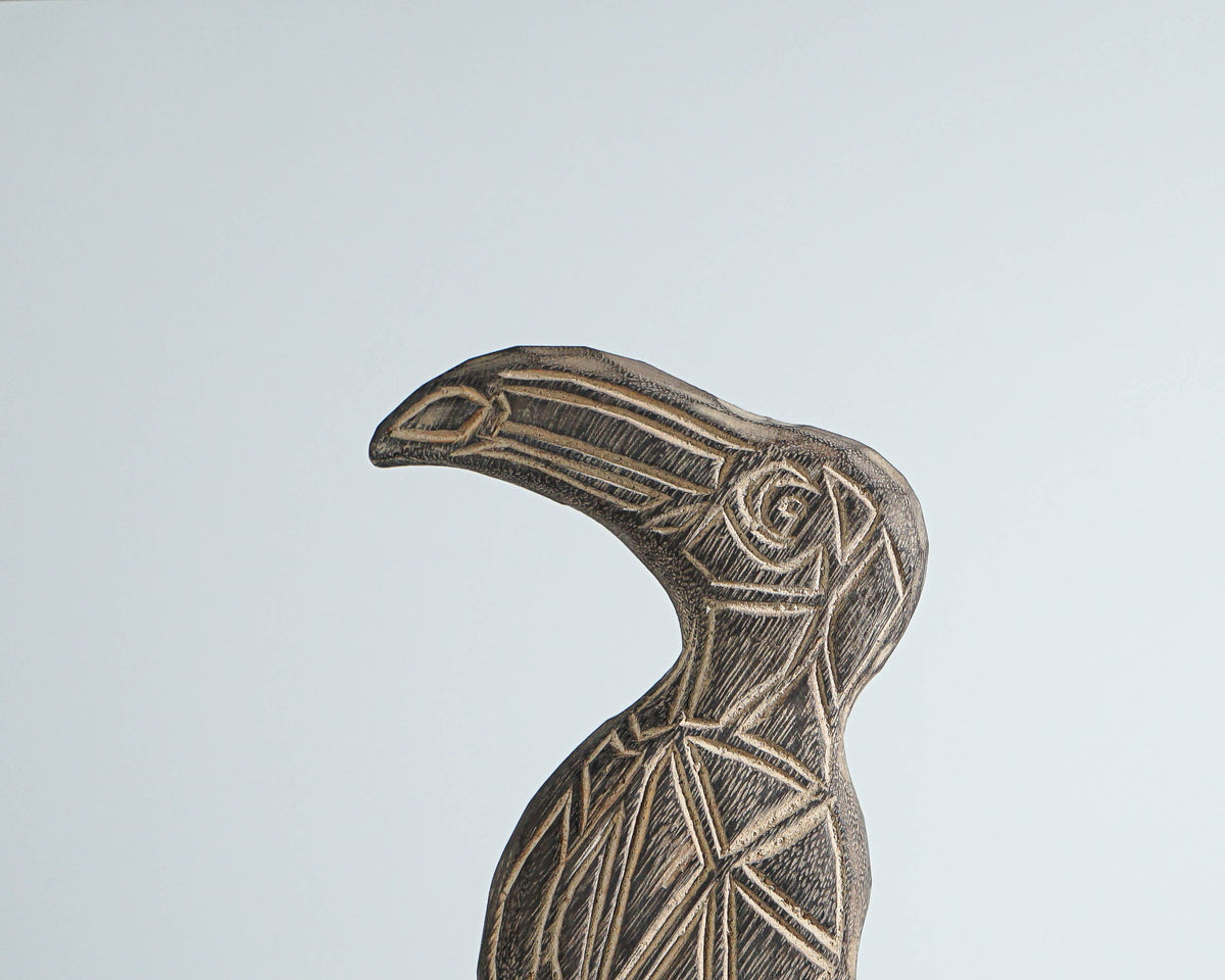 Parrot animal of Timor, Wall Decoration, Animal on Stand, Bird Sculpture, Handicraft, Bird Figurine, Home Table Decor, Gift for Mother