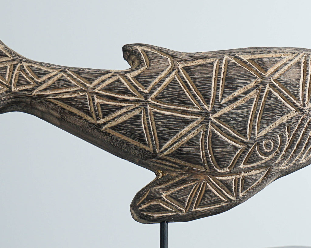 Timor Fish Mask, Wall Art, Antique animal statue, Primitive, Hanging Statue, Sculpture, Wood Carving, Animal, Home Decor, Birthday Gift