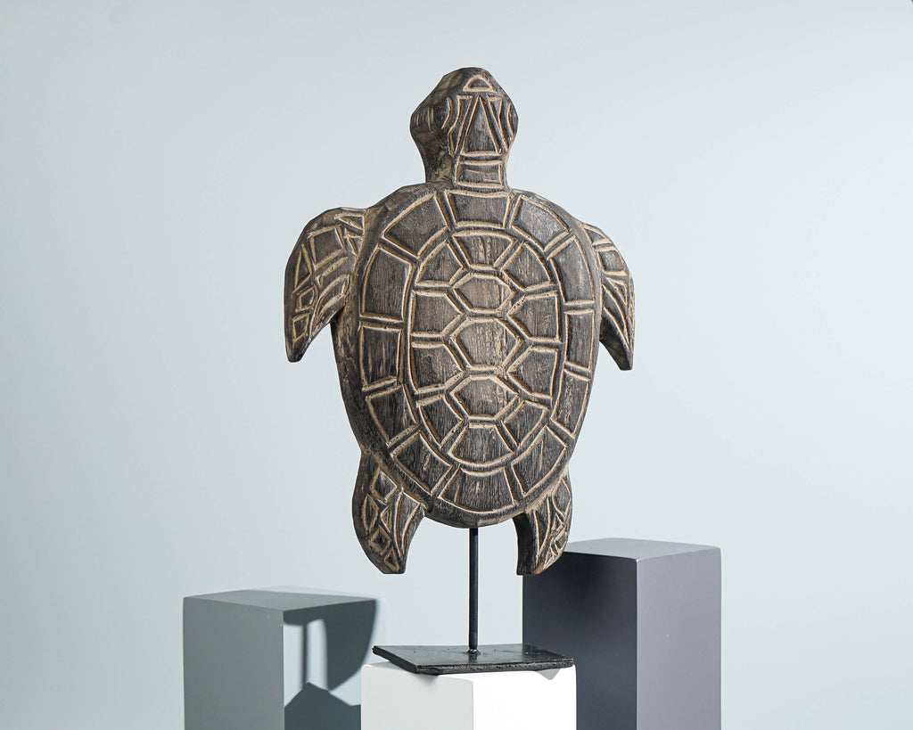 Traditional Turtle Wall Art, Hanging Statue, Antique animal statue, Hand Carved, Gift for Brother, Wood Carving, Marine Decor, Birthday Gift
