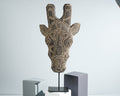 Timor Giraffe tribal Mask, Hanging Mask, Primitive, Wood Carving, Handmade, Unique Statue, Giraffe Wall Art, Room Decor, Special Gift