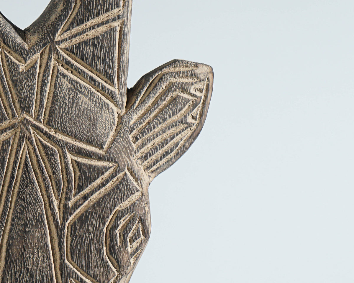 Timor Giraffe tribal Mask, Hanging Mask, Primitive, Wood Carving, Handmade, Unique Statue, Giraffe Wall Art, Room Decor, Special Gift