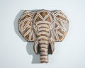 Wooden Traditional Elephant Wall Decor, Elephant on Stand, Animal Statue, Hanging Sculpture, Wood Carving, Office Decor, Gift for Her