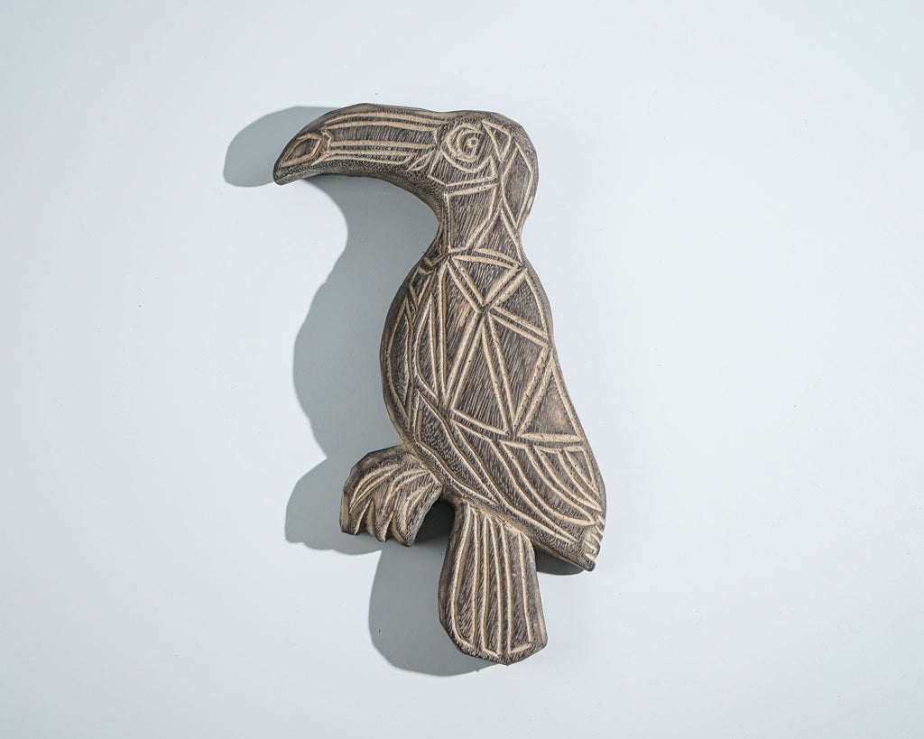 Parrot animal of Timor, Wall Decoration, Animal on Stand, Bird Sculpture, Handicraft, Bird Figurine, Home Table Decor, Gift for Mother