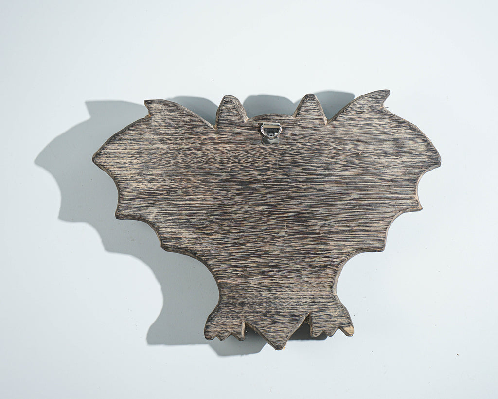 Timor Bat Wall Decor, Animal on Stand, Sculpture, Wood Carving, Bat Statue, Traditional Art, Bat Figurine, Gift for Dad, Memorial Gift
