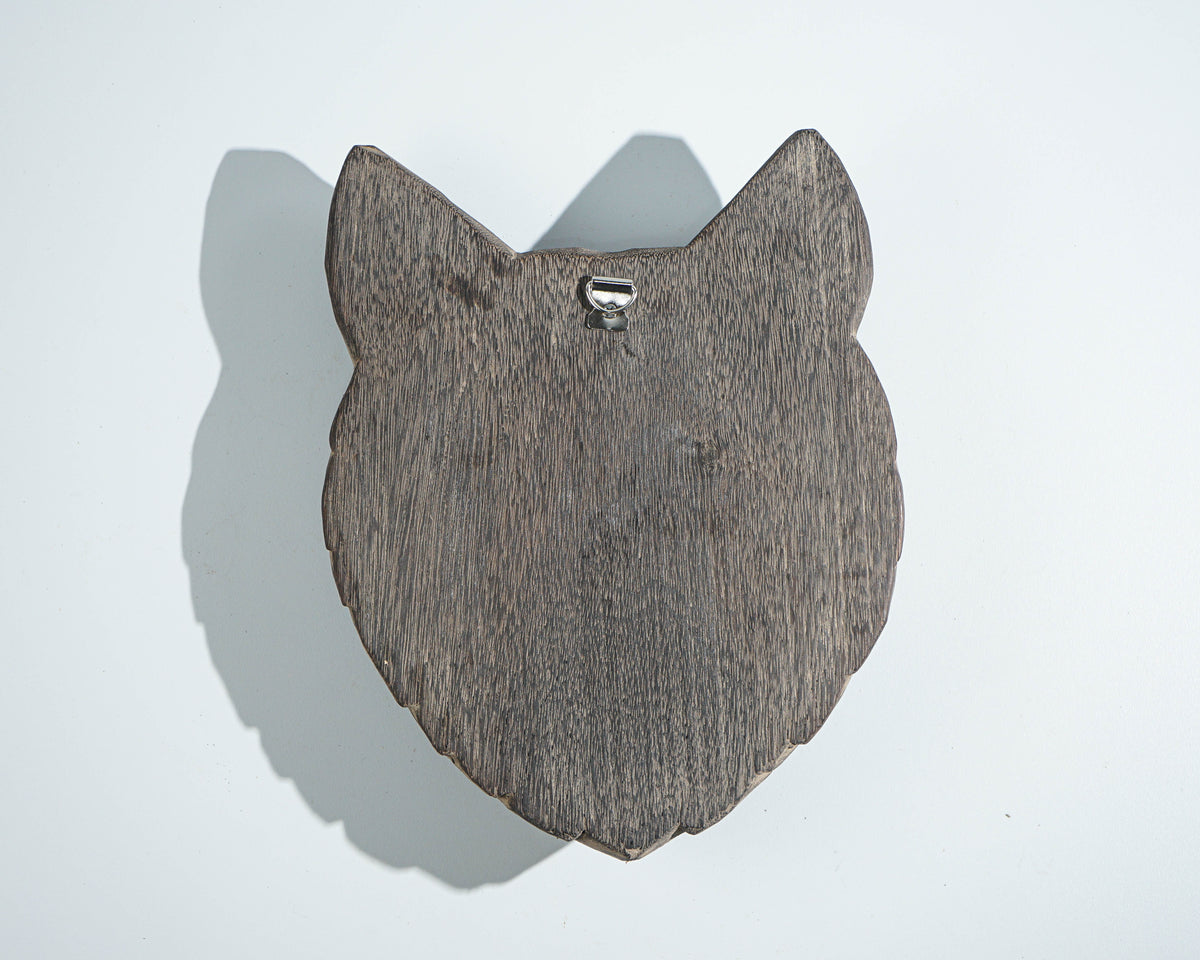 Wooden wolf Traditional Mask, Wall Art, Hanging figurine, Animal Statue, Hand Carved, Wood Carving, LivingRoom Decoration, Grandfather Gift