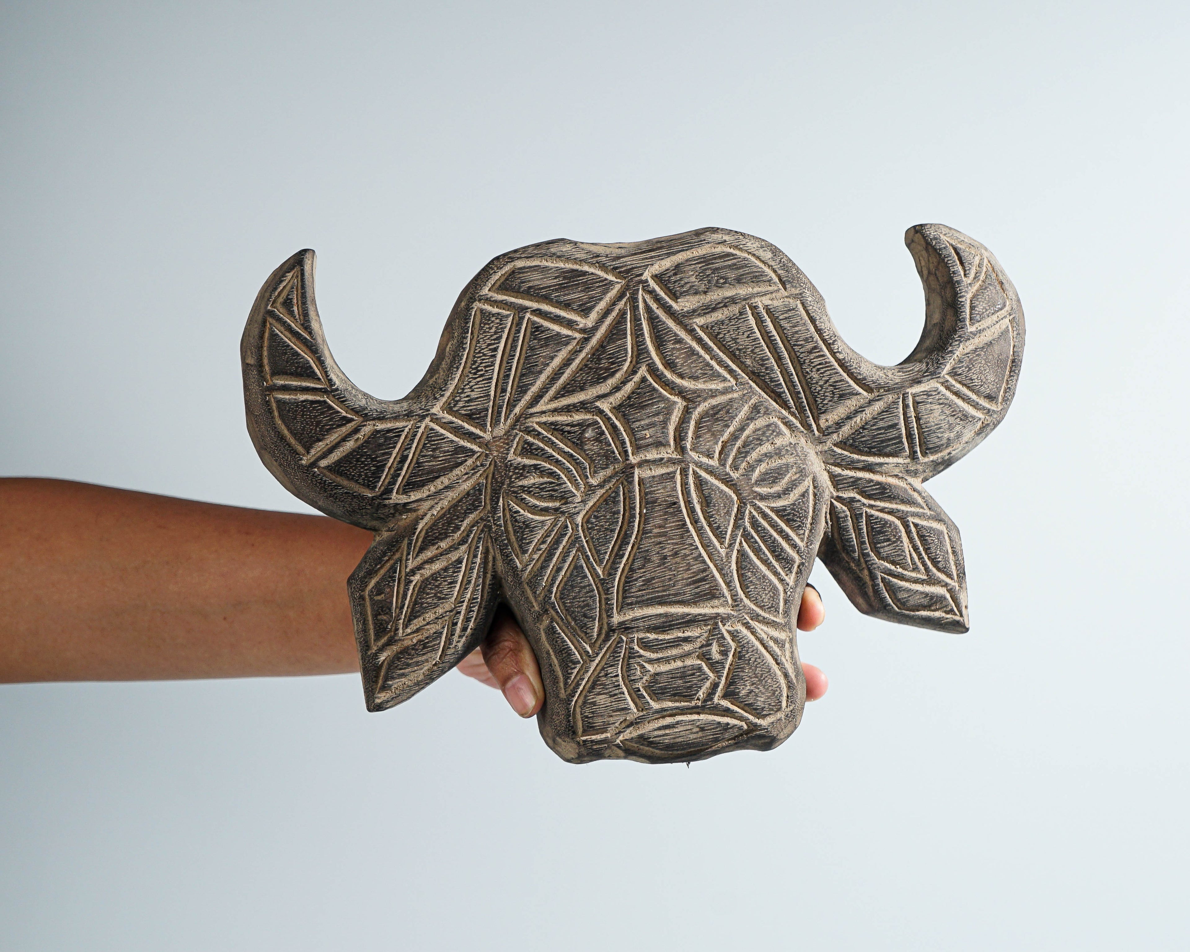 Timor Buffalo Tribal Mask, Wall Decor, Antique, Primitive, Animal Statue, Sculpture, Wood Carving, Tropical Decor, Best Gifts for Her