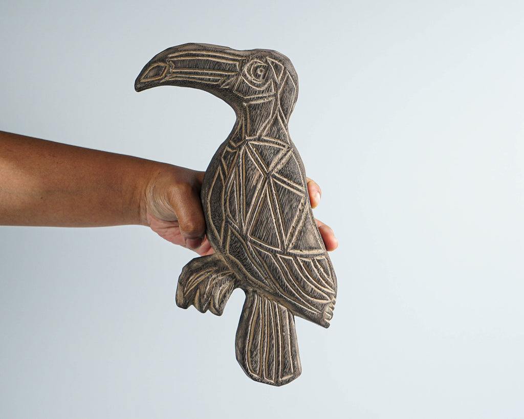 Parrot animal of Timor, Wall Decoration, Animal on Stand, Bird Sculpture, Handicraft, Bird Figurine, Home Table Decor, Gift for Mother