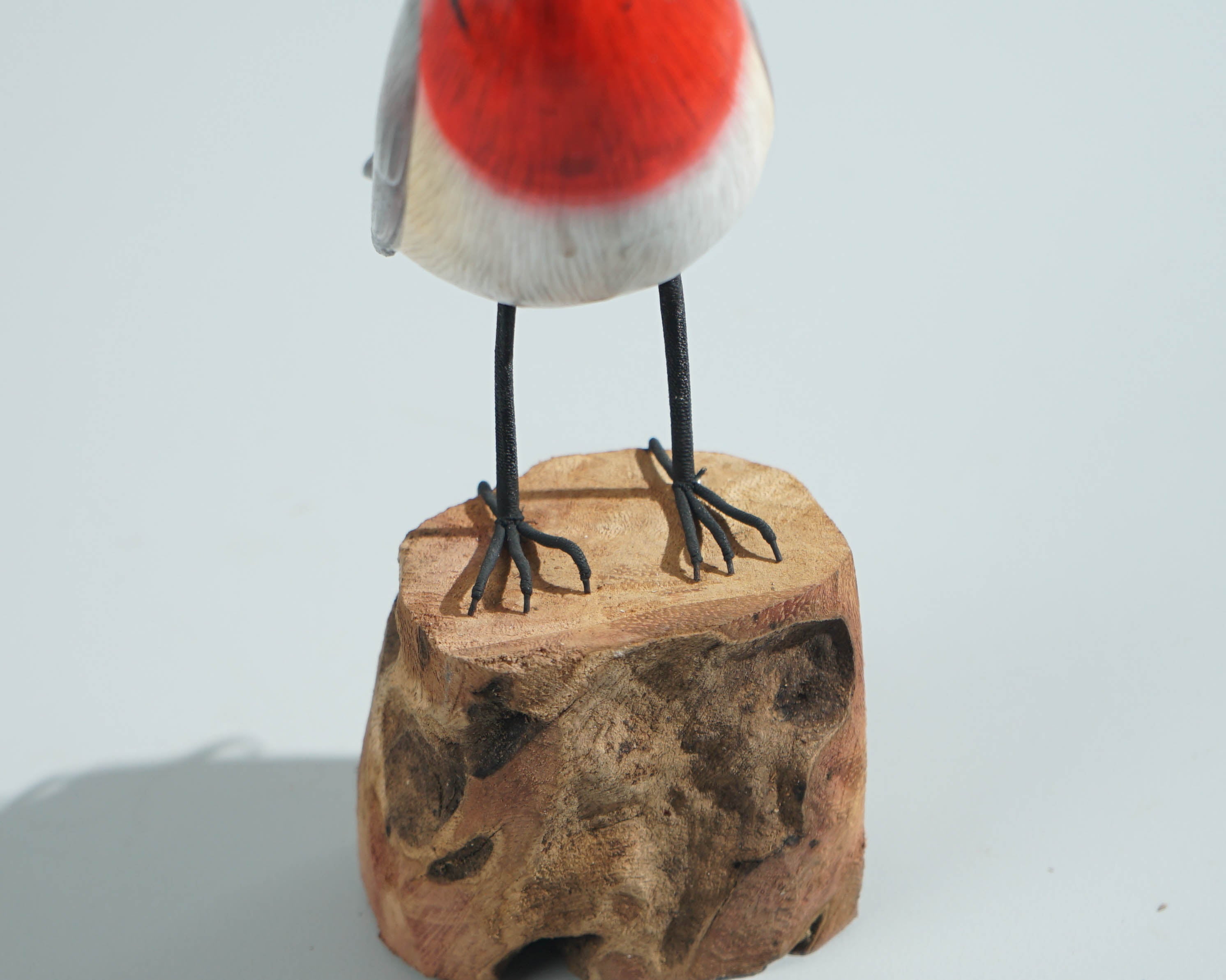 Bird Statue, Painted Wood Carving, Wooden Bird Art, Handcrafted, Real Color Figurine, Animal Ornament, Apartment Decor, Gift for Mother
