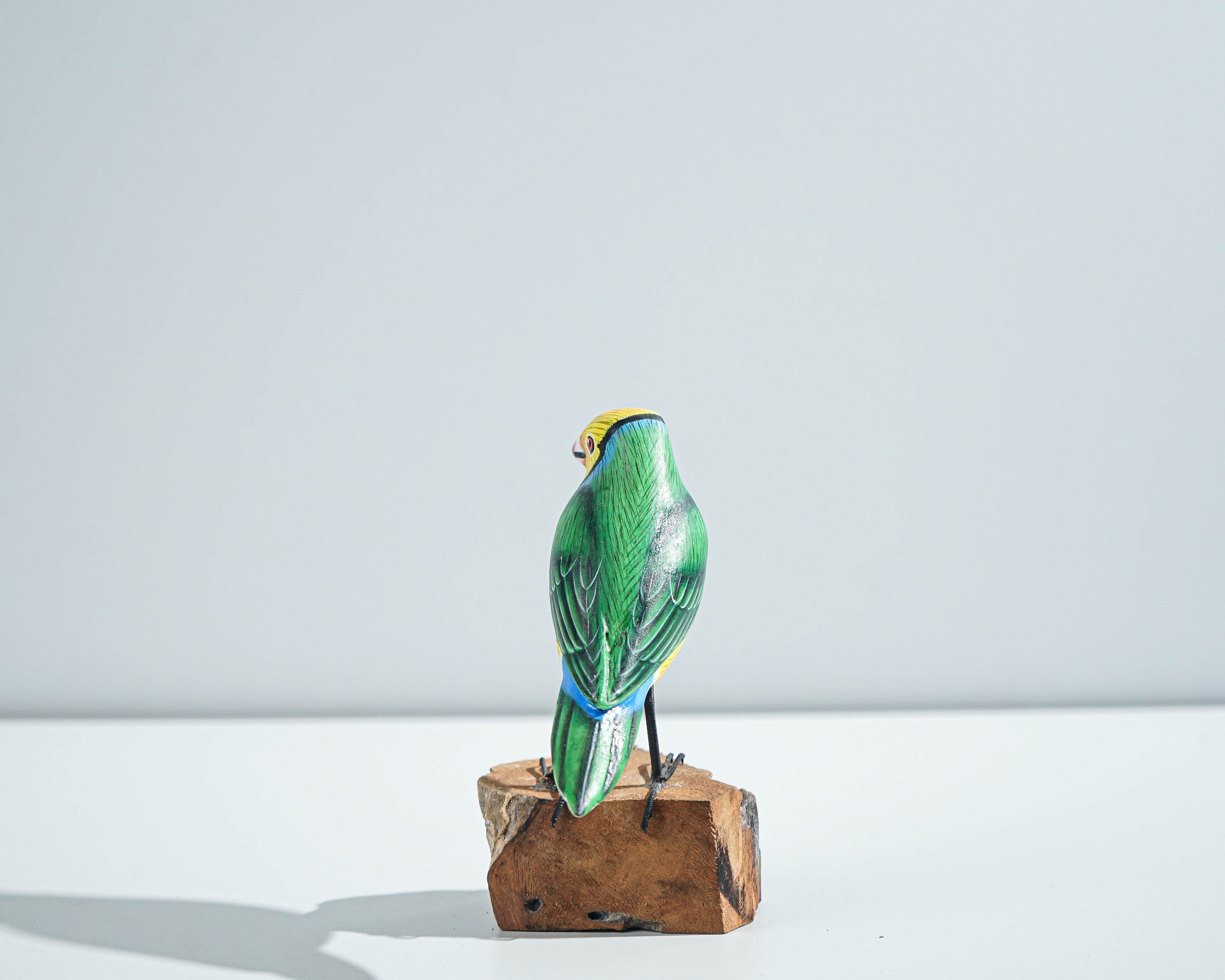 Bird Ornament, Painted Wood Carving, Wooden Bird, Handcrafted, Unique, Animal Statue, Housewarming, Desk Decor, Gift for Mom, Gift for Him