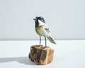 Bird Sculpture, Painted Wood Carving, Wooden Bird Art, Handcrafted, Animal Statue, Personalized, Natural, Interior Decor, Special Gift