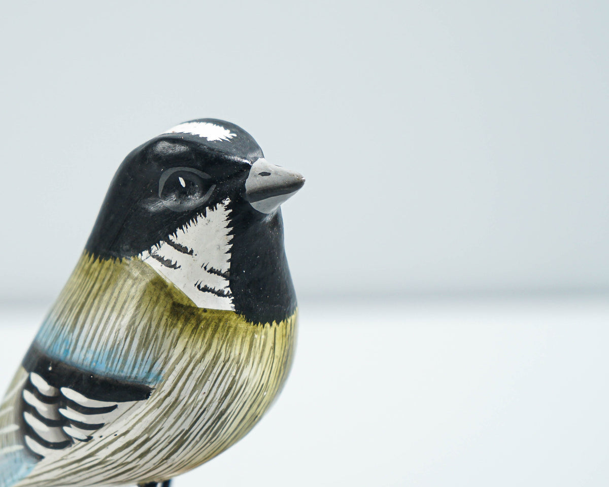 Bird Sculpture, Painted Wood Carving, Wooden Bird Art, Handcrafted, Animal Statue, Personalized, Natural, Interior Decor, Special Gift