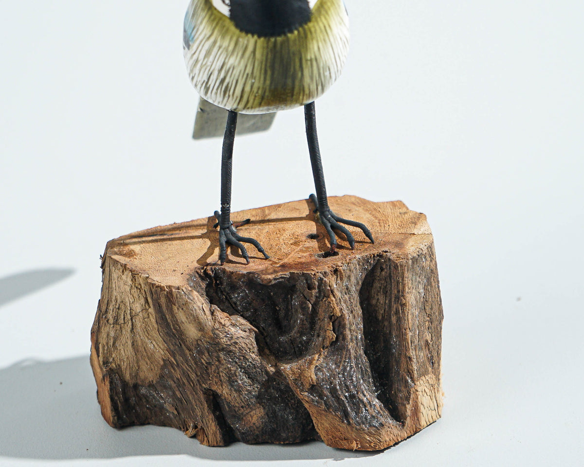 Bird Sculpture, Painted Wood Carving, Wooden Bird Art, Handcrafted, Animal Statue, Personalized, Natural, Interior Decor, Special Gift