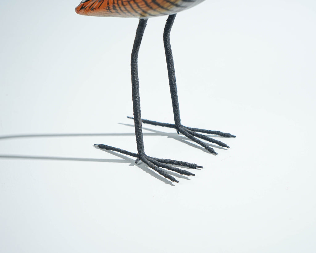 Snipe Bird Statue, Painted Wood Carving, Wooden Bird Art, Decorative, Handcrafted, Animal Statue, Aesthetic Room Decor, Teacher Gift