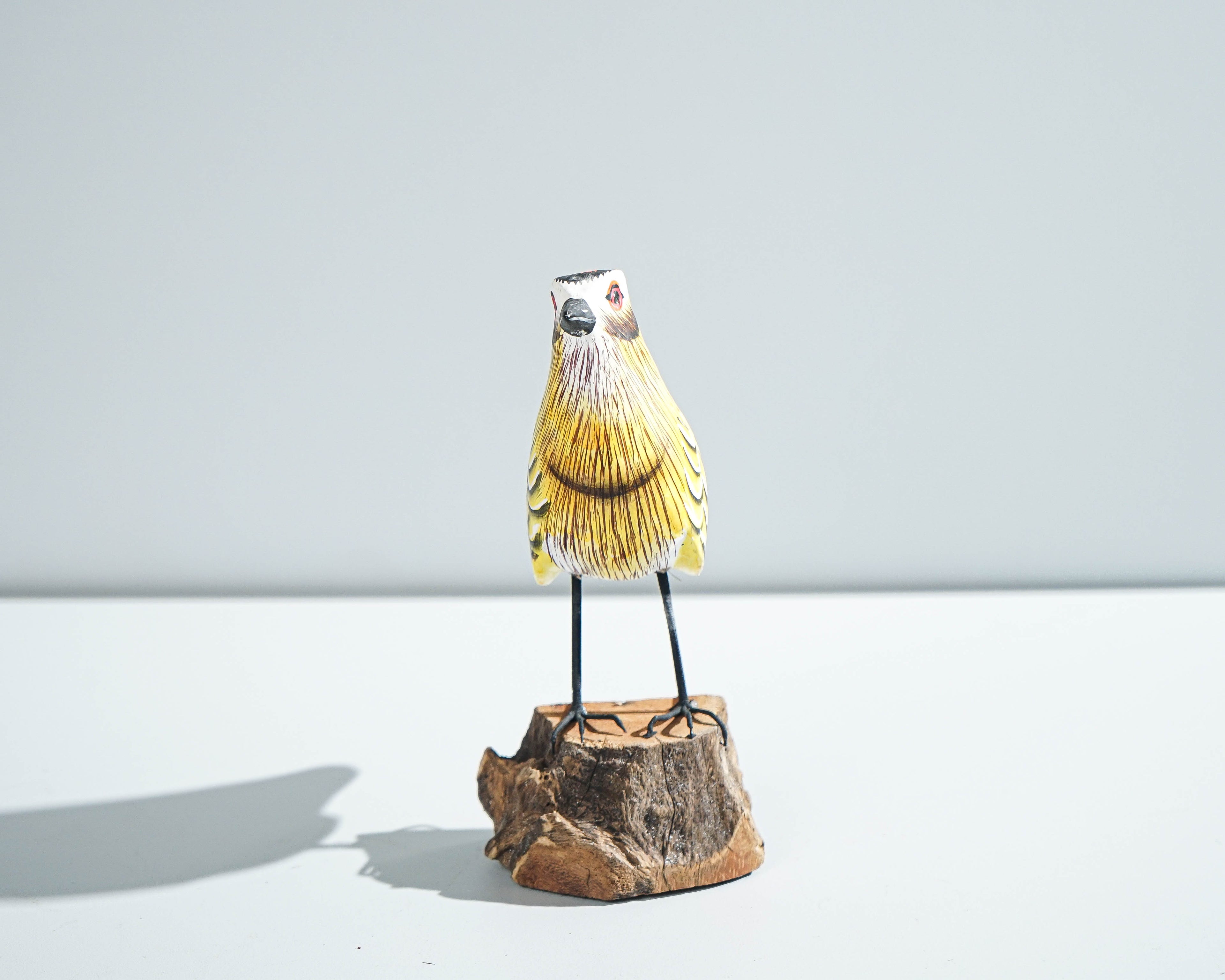 Meadowlark Bird Sculpture, Painted Wood Carving, Wooden Bird Art, Nature, Animal Statue, Housewarming Decor, Best Friend Gift, Gift for Her