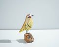 Meadowlark Bird Sculpture, Painted Wood Carving, Wooden Bird Art, Nature, Animal Statue, Housewarming Decor, Best Friend Gift, Gift for Her