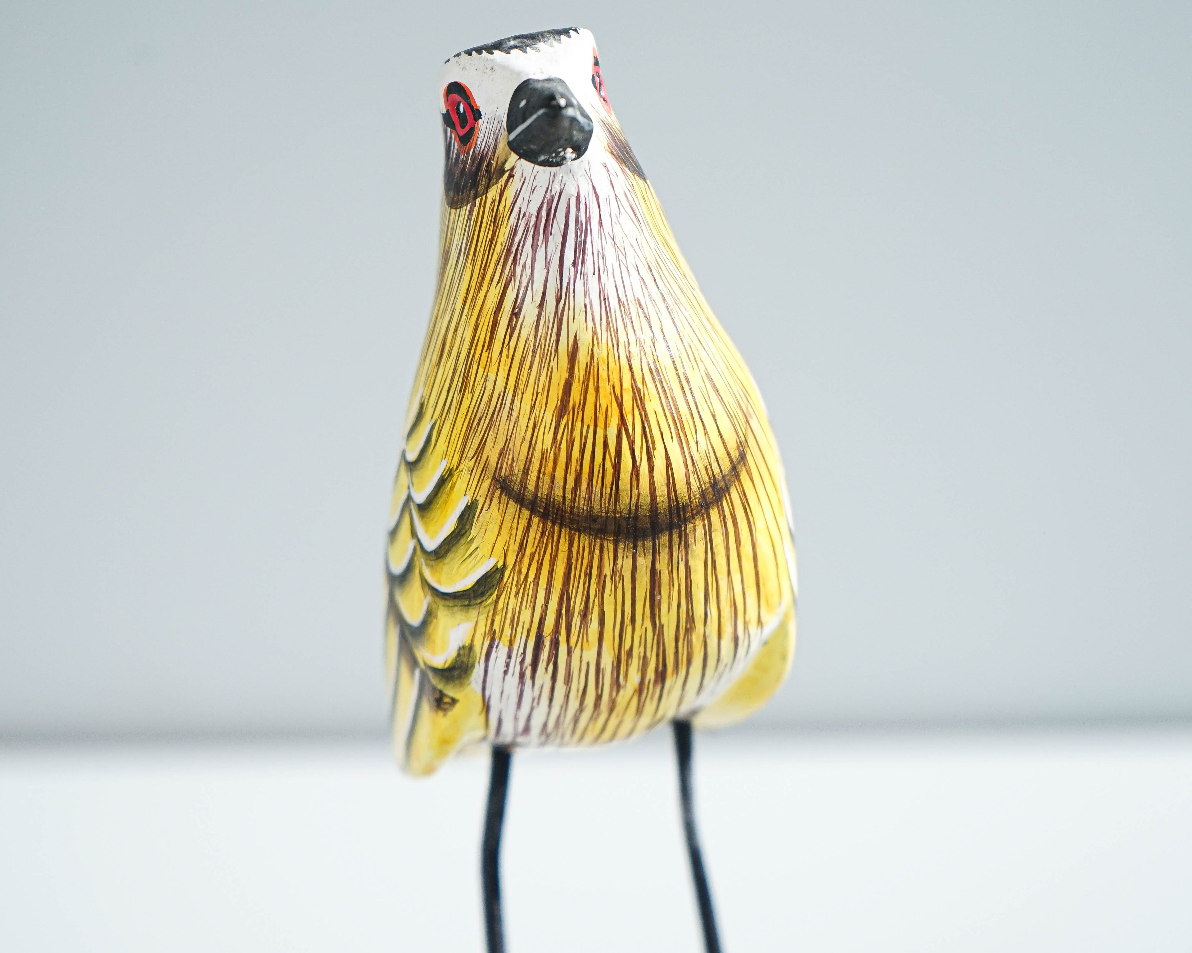 Meadowlark Bird Sculpture, Painted Wood Carving, Wooden Bird Art, Nature, Animal Statue, Housewarming Decor, Best Friend Gift, Gift for Her