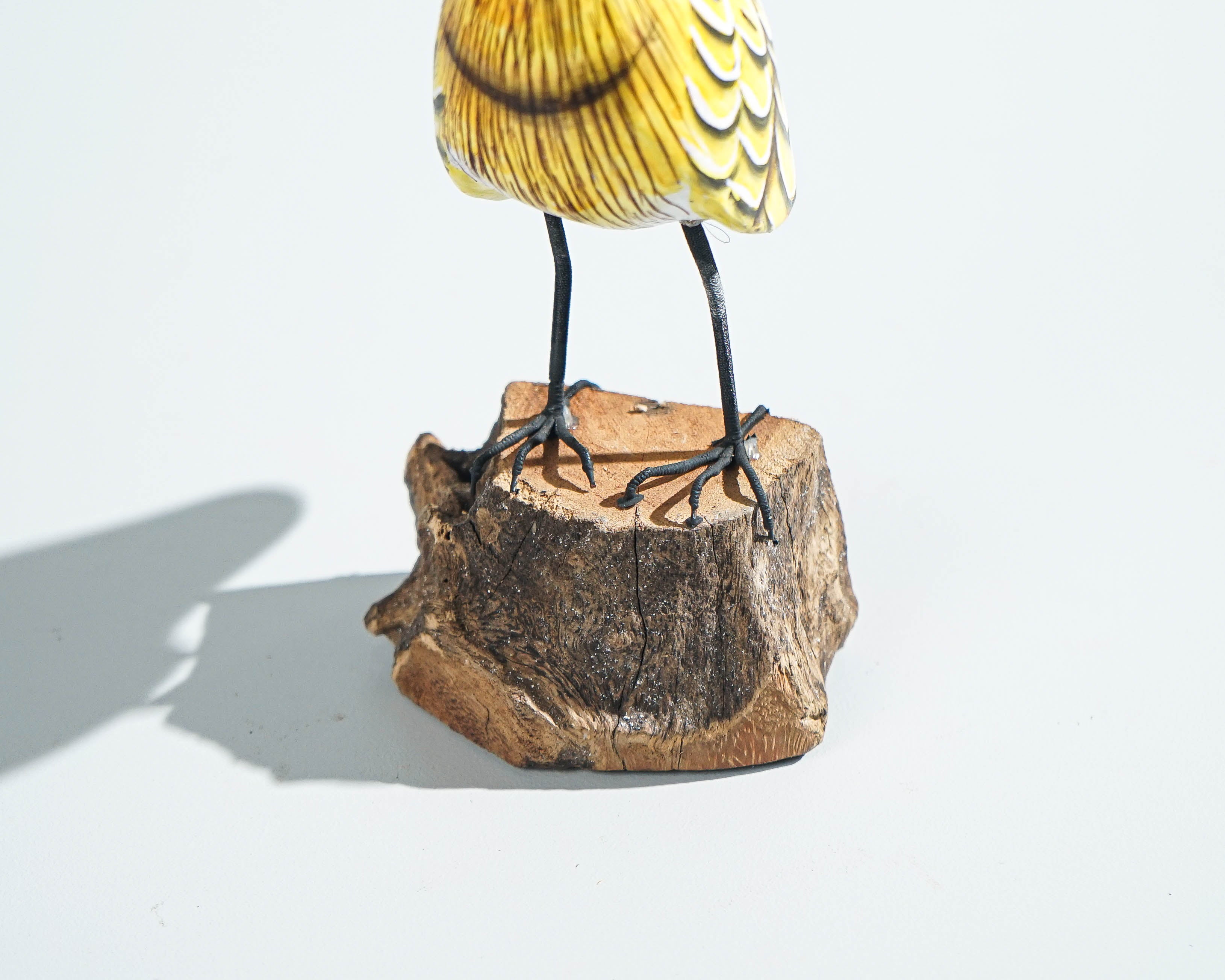 Meadowlark Bird Sculpture, Painted Wood Carving, Wooden Bird Art, Nature, Animal Statue, Housewarming Decor, Best Friend Gift, Gift for Her