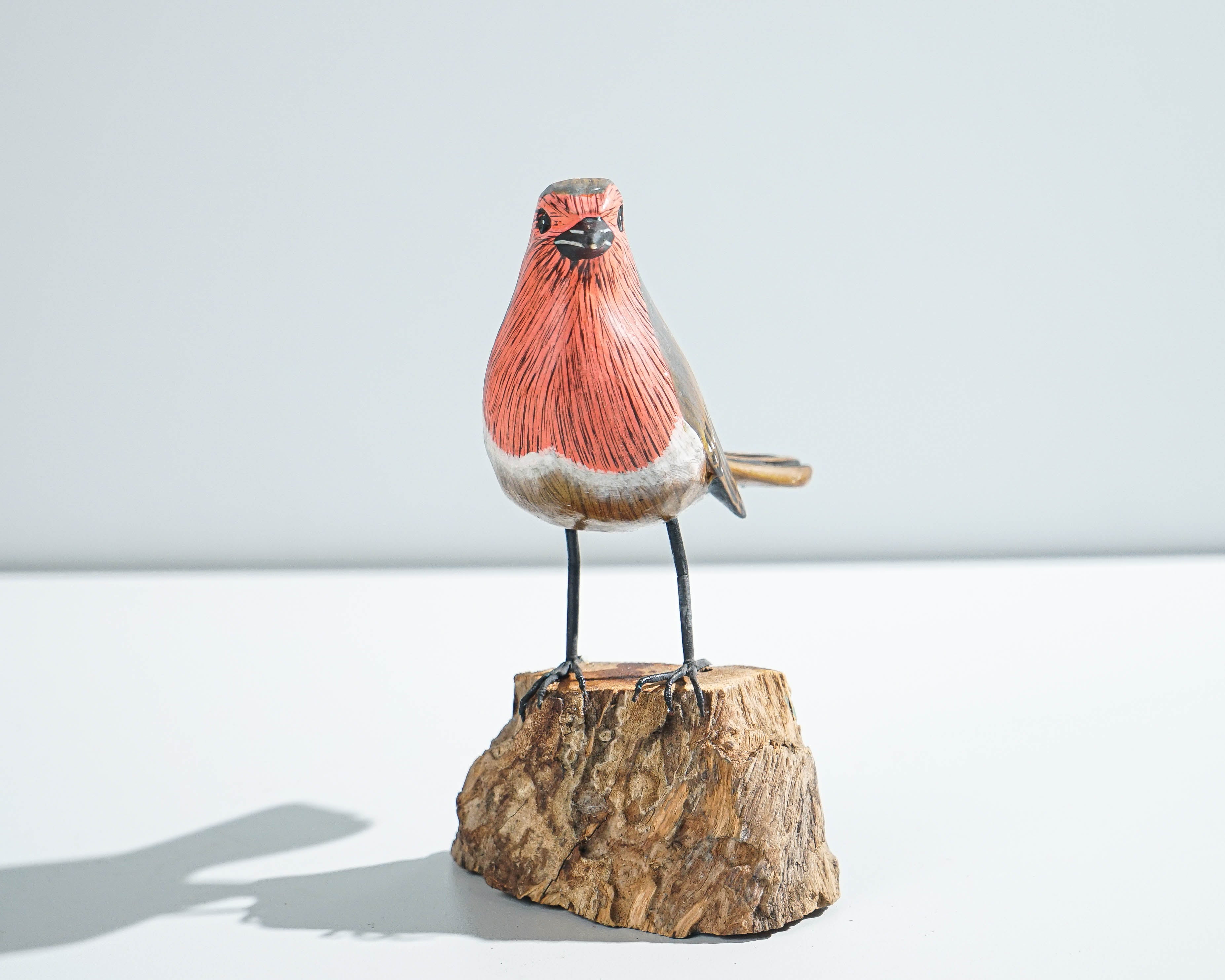 House finch Bird Statue, Painted Wood Carving, Wooden Bird Art, Woodland, Natural Piece, Unique, Aesthetic Room Decor, Gift for Mother