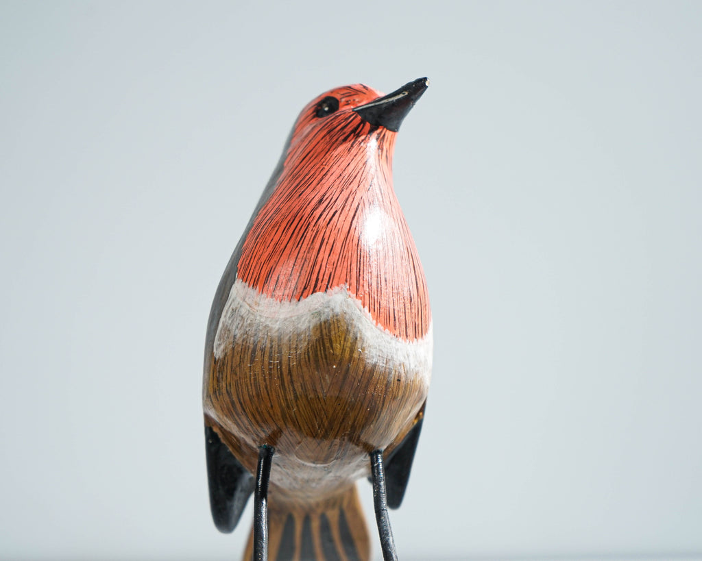 House finch Bird Statue, Painted Wood Carving, Wooden Bird Art, Woodland, Natural Piece, Unique, Aesthetic Room Decor, Gift for Mother