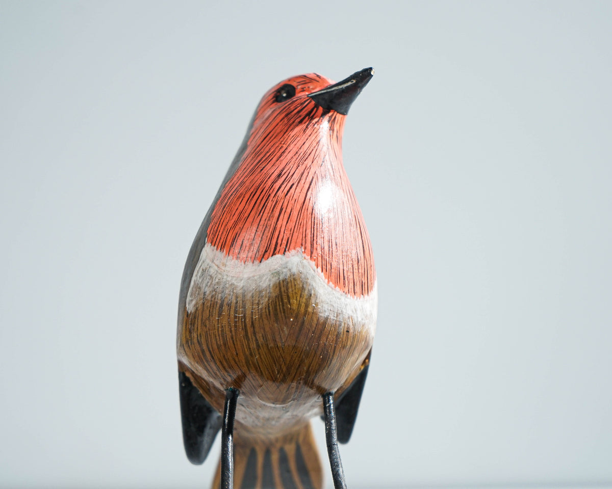 House finch Bird Statue, Painted Wood Carving, Wooden Bird Art, Woodland, Natural Piece, Unique, Aesthetic Room Decor, Gift for Mother