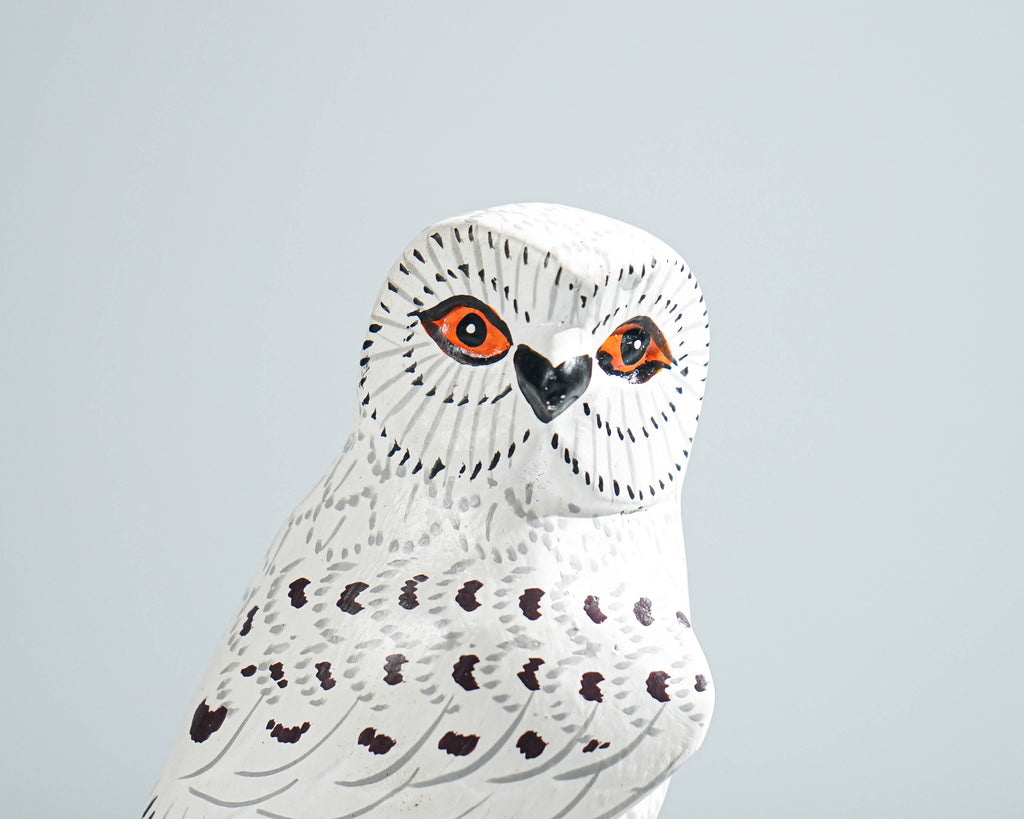 Owl Art Statue, Hand Carved Statue, Wooden Bird, Art Sculpture, Painted Bird, Nursery Decor, Handcrafted, Bird Ornament, Memorial Gift