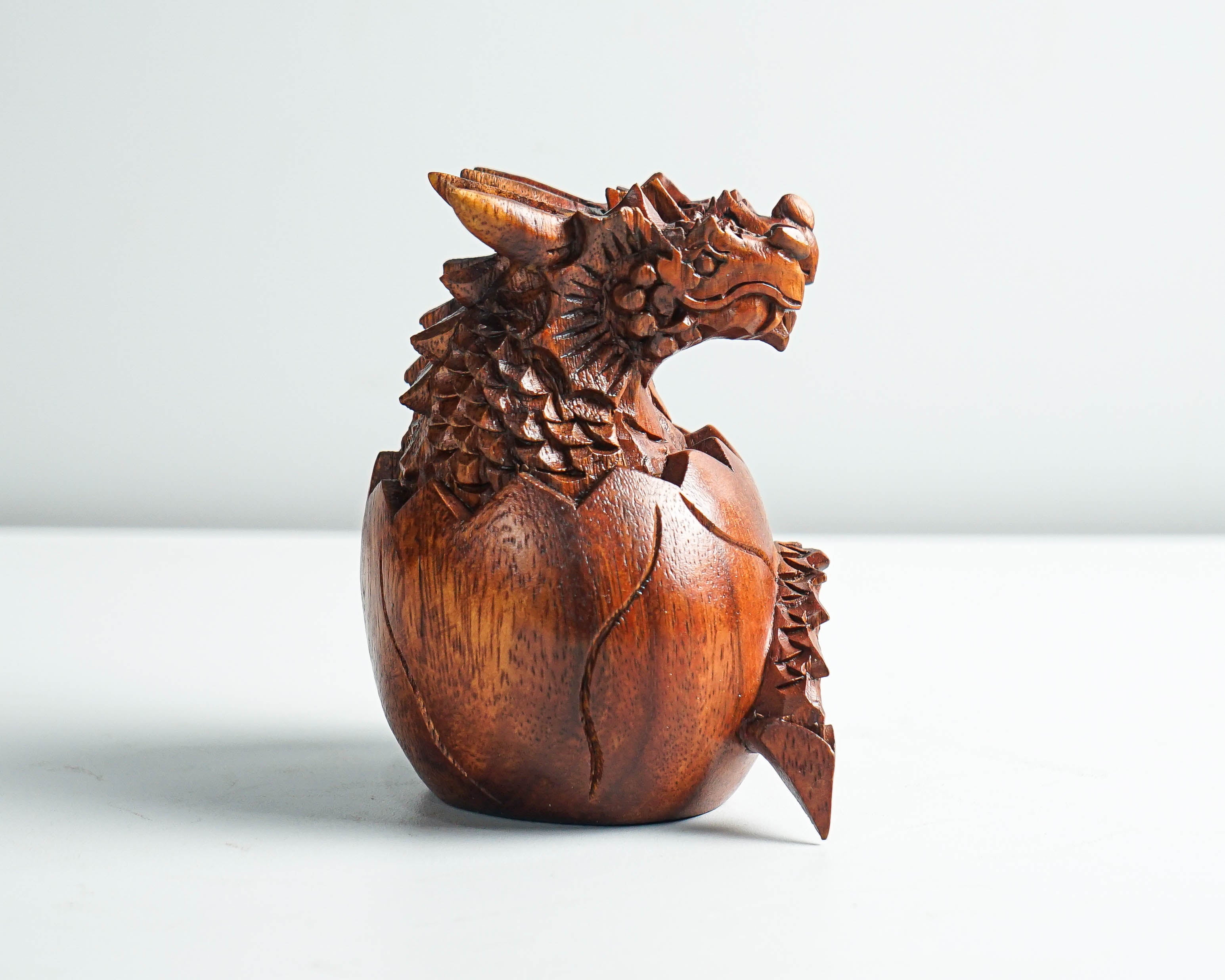Twins Baby Dragon Sculpture, Chinese Dragon, Newborn, Mystical Animal, Handmade Item, Wooden Figurine, Gift for Grand Parents, Best gift
