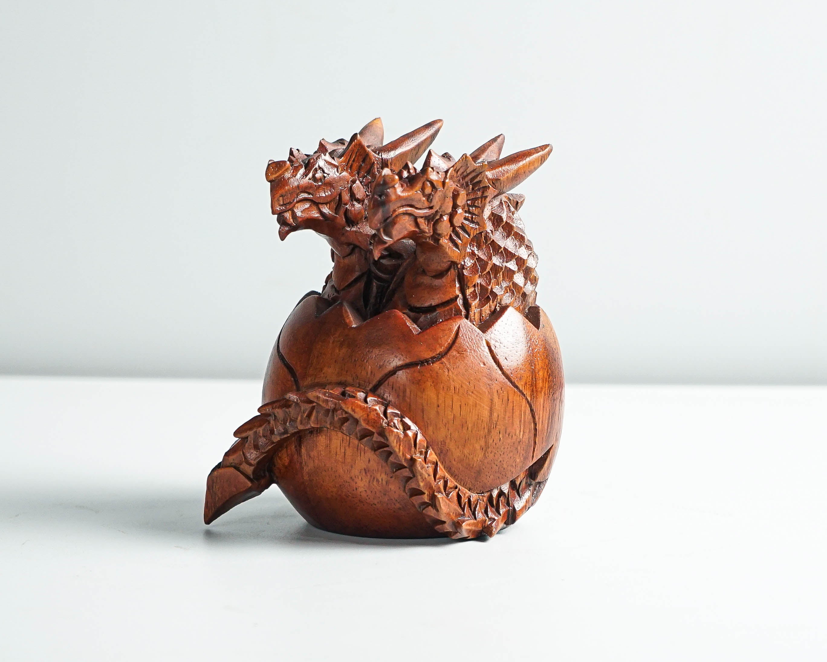 Twins Baby Dragon Sculpture, Chinese Dragon, Newborn, Mystical Animal, Handmade Item, Wooden Figurine, Gift for Grand Parents, Best gift