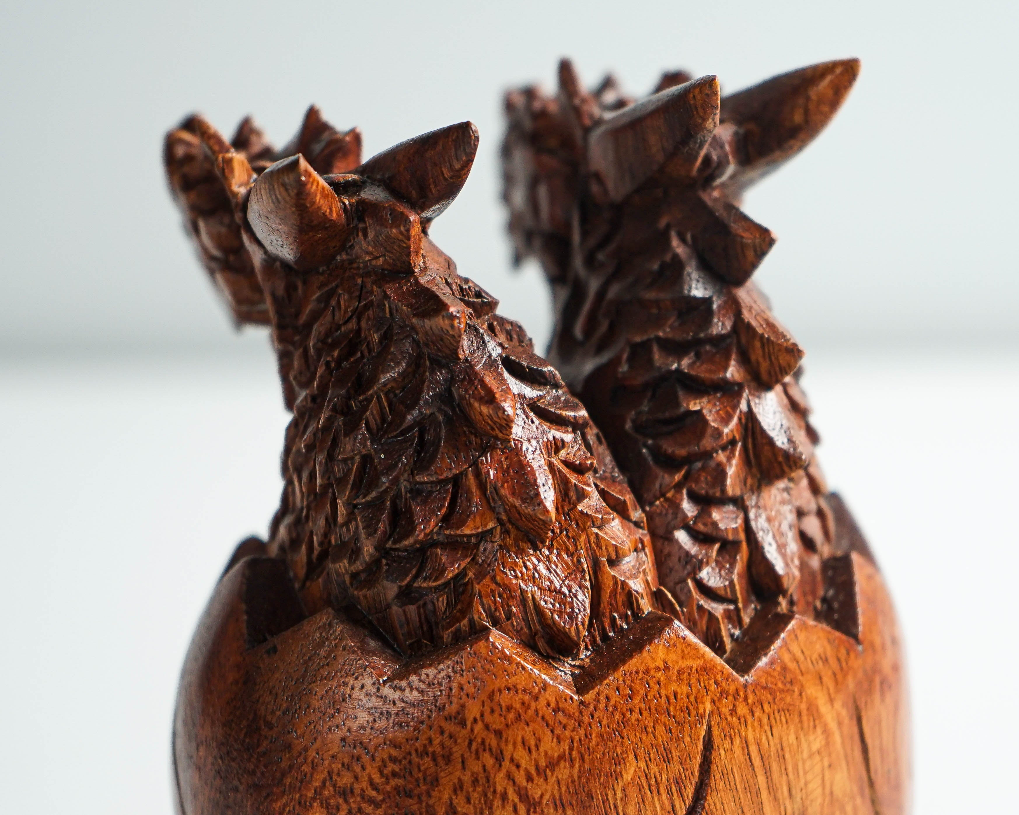 Twins Baby Dragon Sculpture, Chinese Dragon, Newborn, Mystical Animal, Handmade Item, Wooden Figurine, Gift for Grand Parents, Best gift