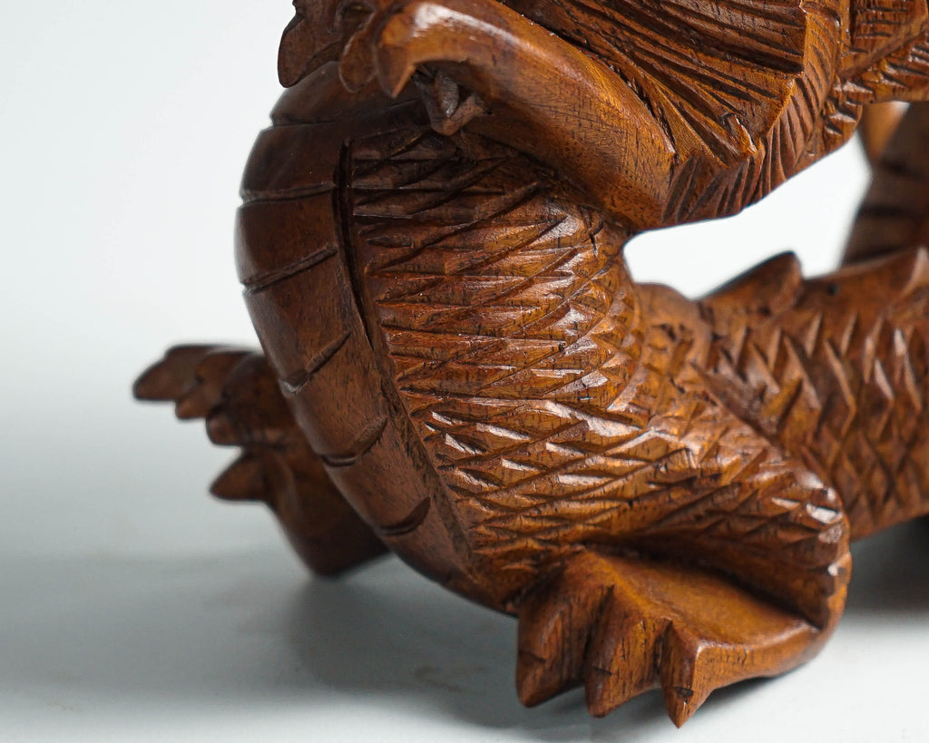 Wooden Dragon Statue, Unique Sculpture, Chinese Dragon, Mystical Animal, Unique Statue, Handmade, Home Decor, Gift for Her, Birthday Gift