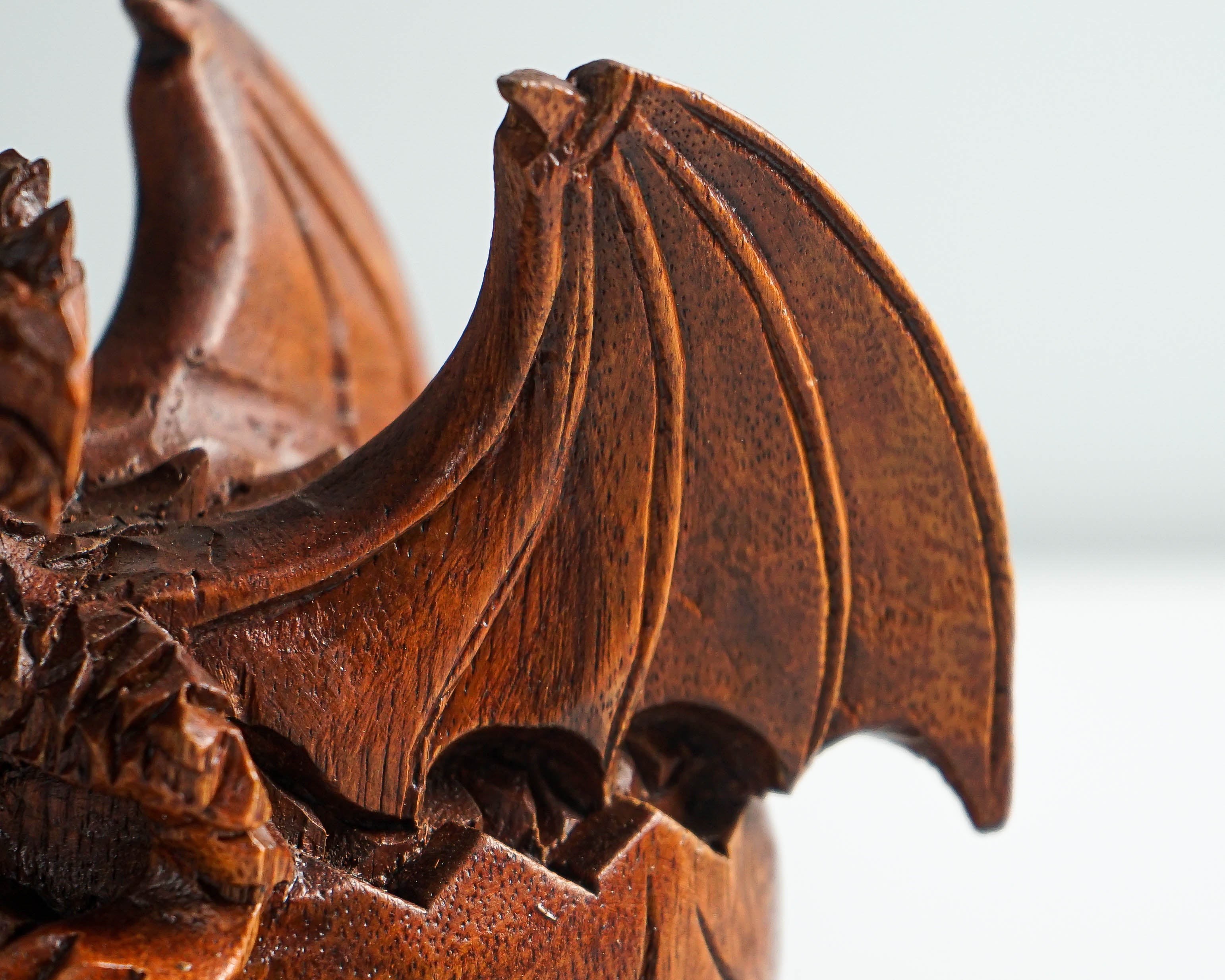 Newborn Dragon Sculpture, Baby Egg, Mystical Animal, Art, Wood Carving, Wooden Figurine, Gift for Him, Birthday Gift, Gift for friend