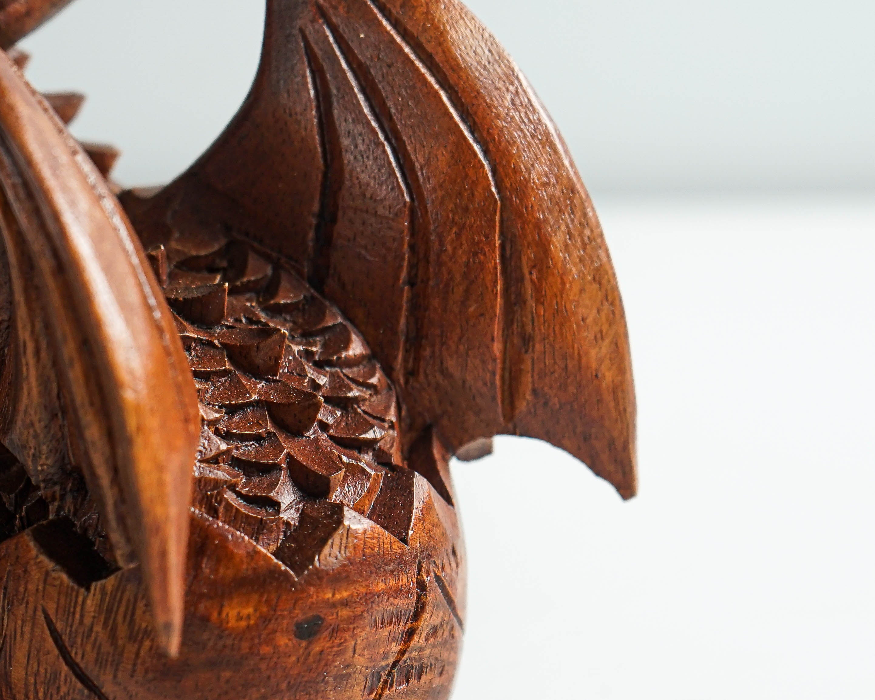 Newborn Dragon Sculpture, Baby Egg, Mystical Animal, Art, Wood Carving, Wooden Figurine, Gift for Him, Birthday Gift, Gift for friend