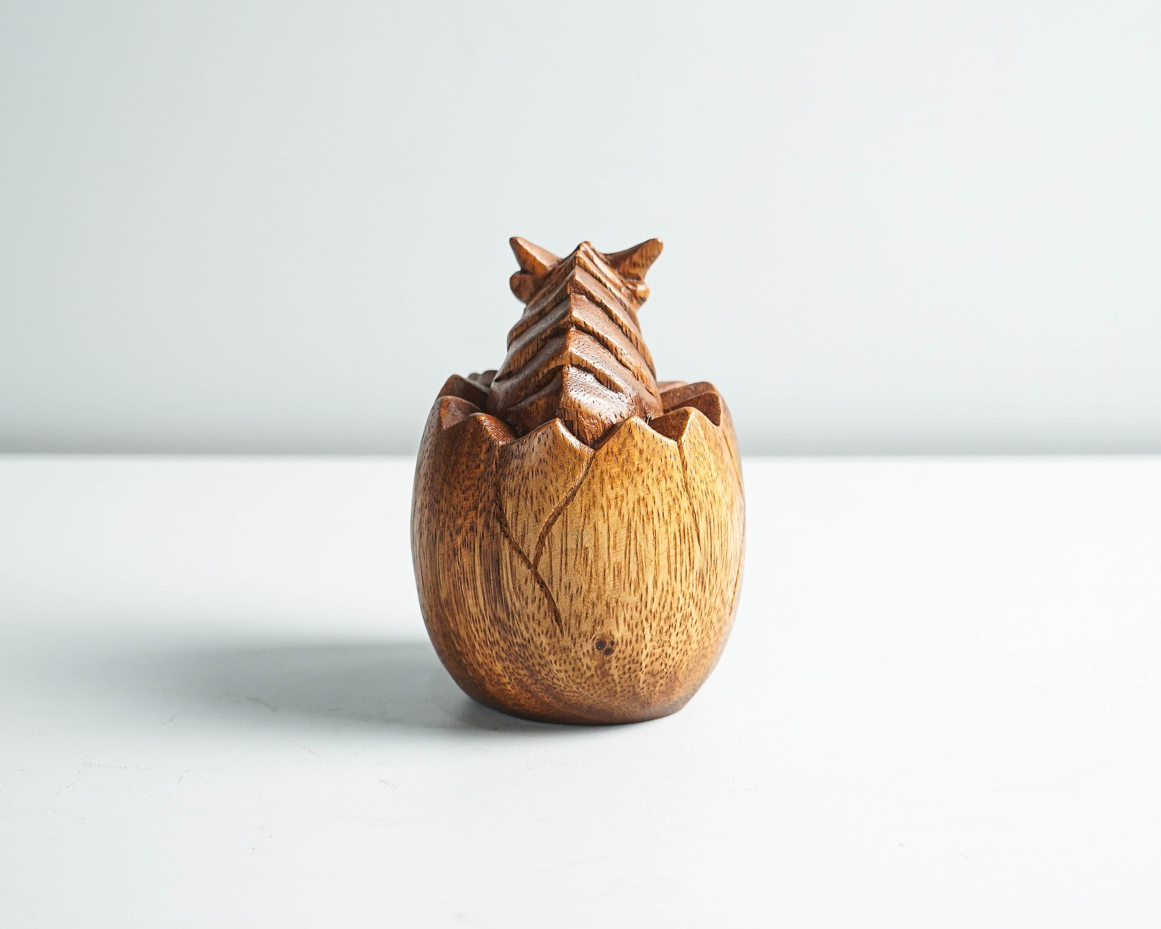 Baby Dragon Hatching From an Egg, Cute Baby Dragon, Mystical Animal, Art, Wood Carving, Wooden Figurine, Gift for Mother, Housewarming Gift