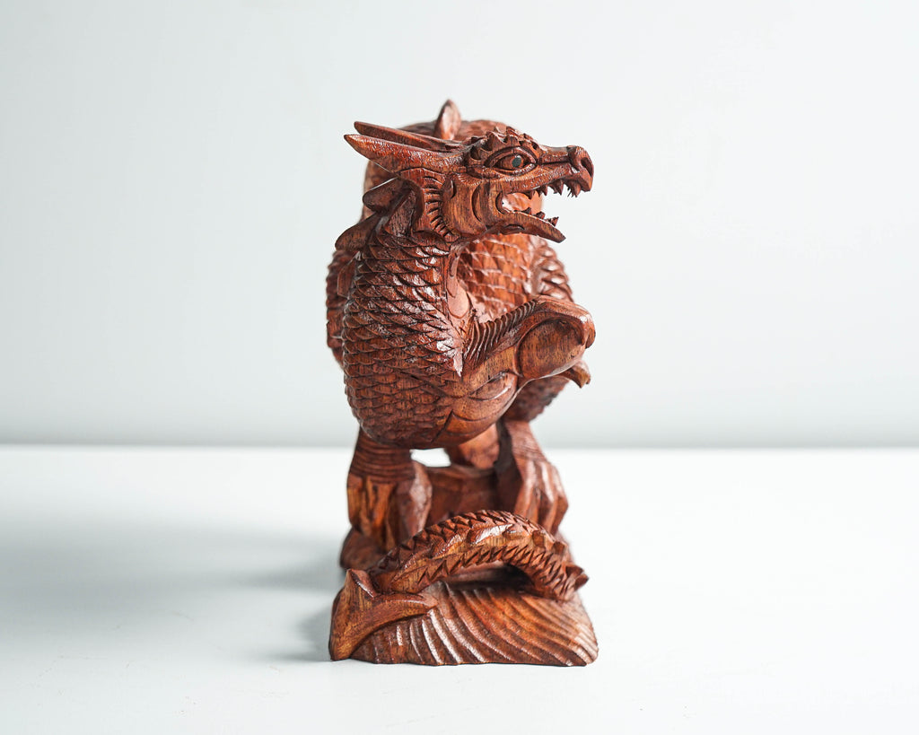 Wooden Dragon Statue, Unique Sculpture, Chinese Dragon, Mystical Animal, Unique Statue, Handmade, Healing, Memorial Gift, Mother Loss Gift