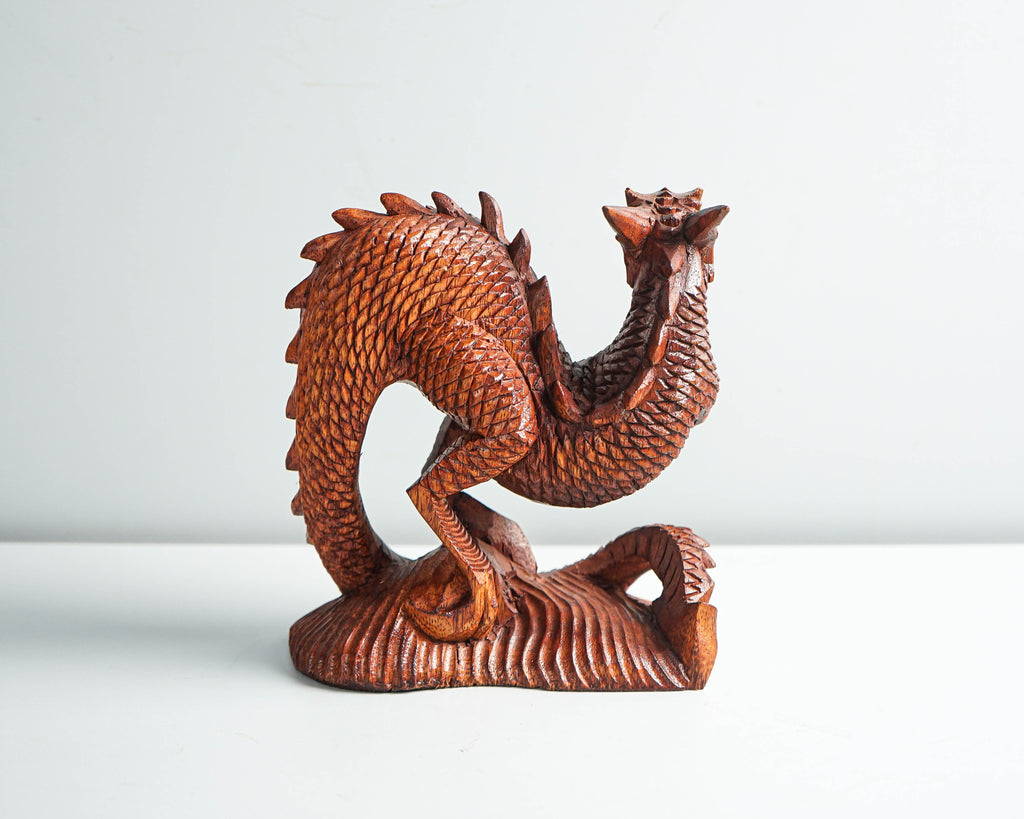 Wooden Dragon Statue, Unique Sculpture, Chinese Dragon, Mystical Animal, Unique Statue, Handmade, Healing, Memorial Gift, Mother Loss Gift
