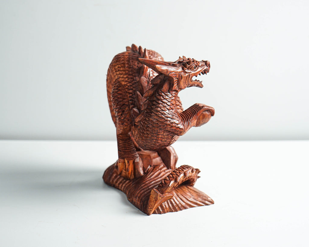 Wooden Dragon Statue, Unique Sculpture, Chinese Dragon, Mystical Animal, Unique Statue, Handmade, Healing, Memorial Gift, Mother Loss Gift