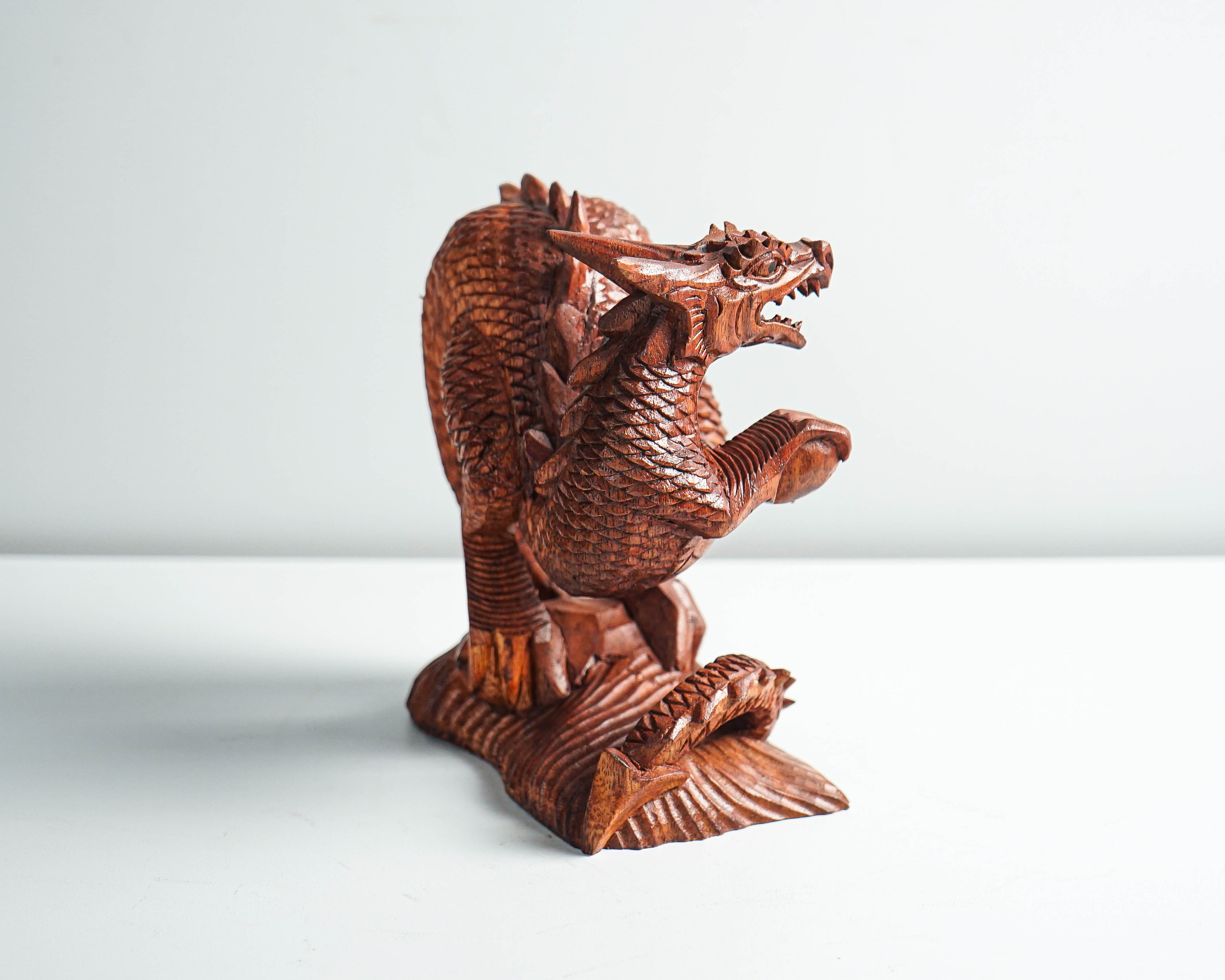 Wooden Dragon Statue, Unique Sculpture, Chinese Dragon, Mystical Animal, Unique Statue, Handmade, Healing, Memorial Gift, Mother Loss Gift
