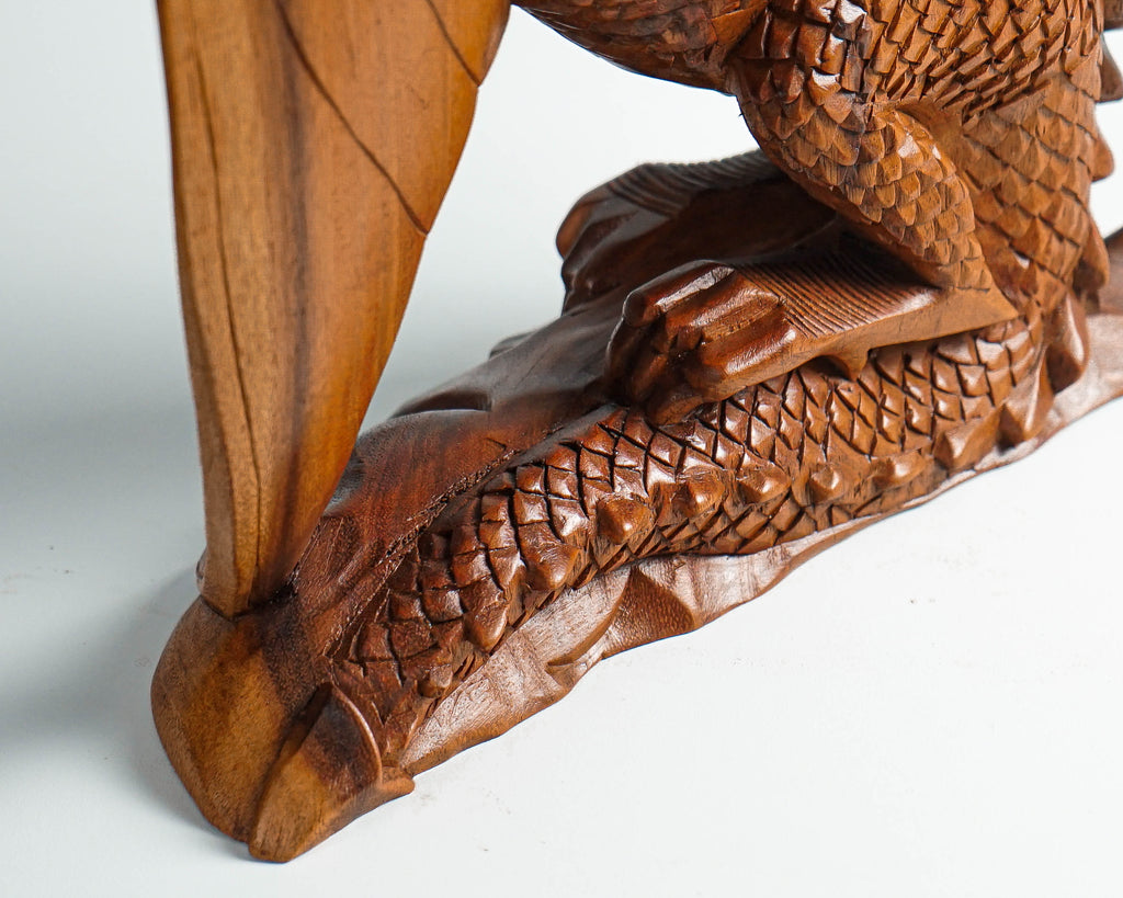 Wooden Dragon Statue, Unique Sculpture, Chinese Dragon, Mystical Animal, Hand carving, Aesthetic Room Decor, Best Friend gift, Dragon Gift
