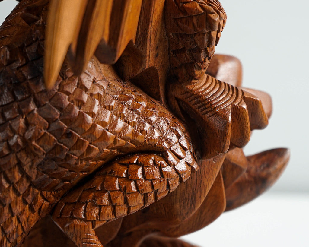 Wooden Dragon Statue, Unique Sculpture, Chinese Dragon, Mystical Animal, Miniature, HandCarved, Office Decor, Gifts for Him, Birthday Gift