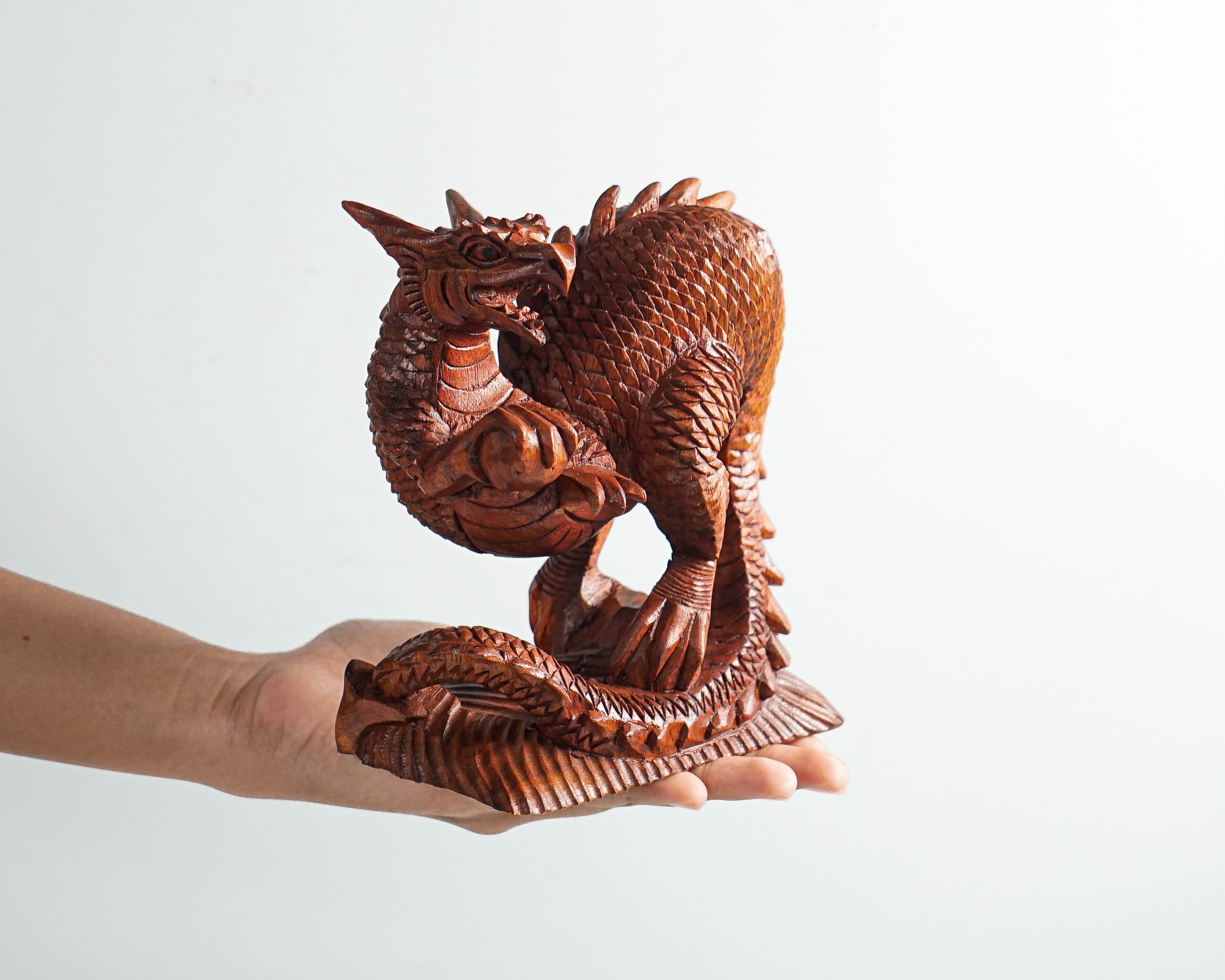 Wooden Dragon Statue, Unique Sculpture, Chinese Dragon, Mystical Animal, Unique Statue, Handmade, Healing, Memorial Gift, Mother Loss Gift