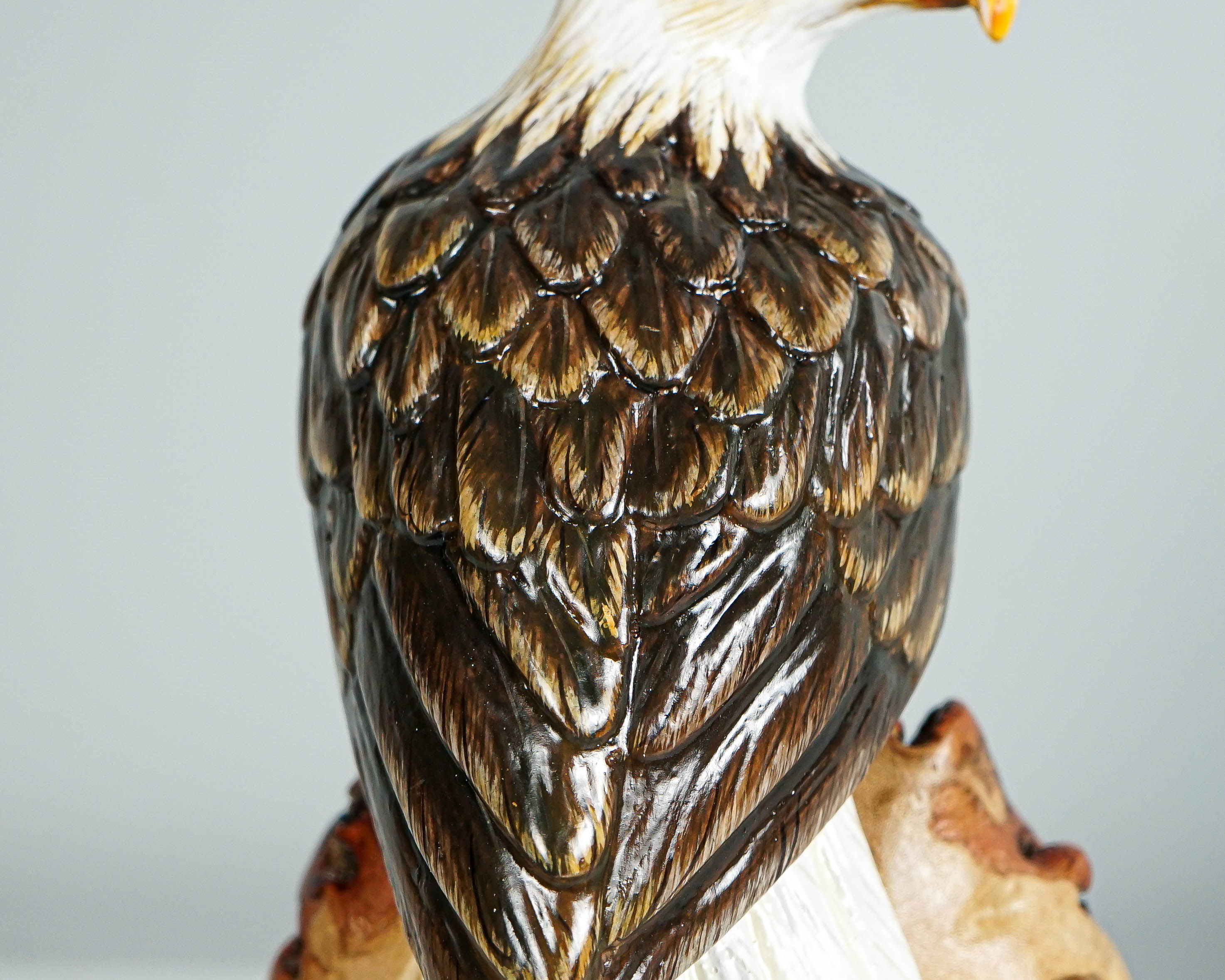 Handmade Bald Eagle Sculpture, Painted Statue, Wood Carving Figure, Bird, Handcraft, Freedom, Office Decor, Personalized, Gift for Dad