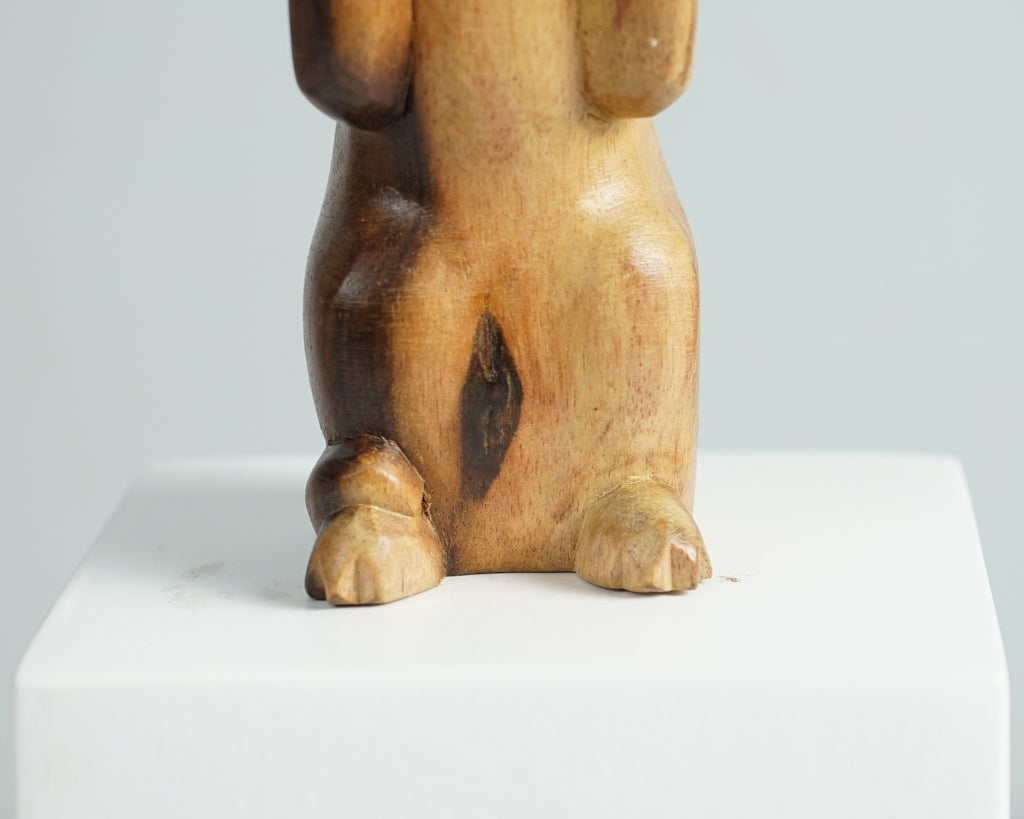 Wooden Cat Sculpture, Animal Statue, Wood Carving, Handcrafted, Unique Figurine, Livingroom Decor, Tabletop Decor, Best Friend Gift