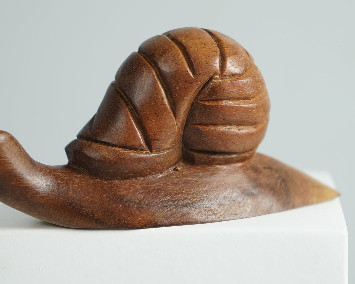 Wooden Snail Figurine, Animal Statue, Wood Carving, Handcrafted, Natural, Unique Figurine, Tabletop Decor, Housewarming, Birthday Gift