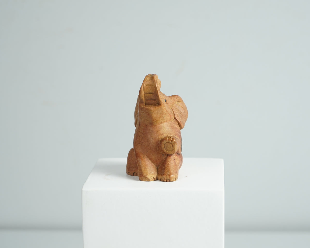 Wooden Elephant Figurine, Animal Statue, Wood Carving, Antique, African Animal Figurine, Artwork, Room Decor, Handmade Item, Gift for Son