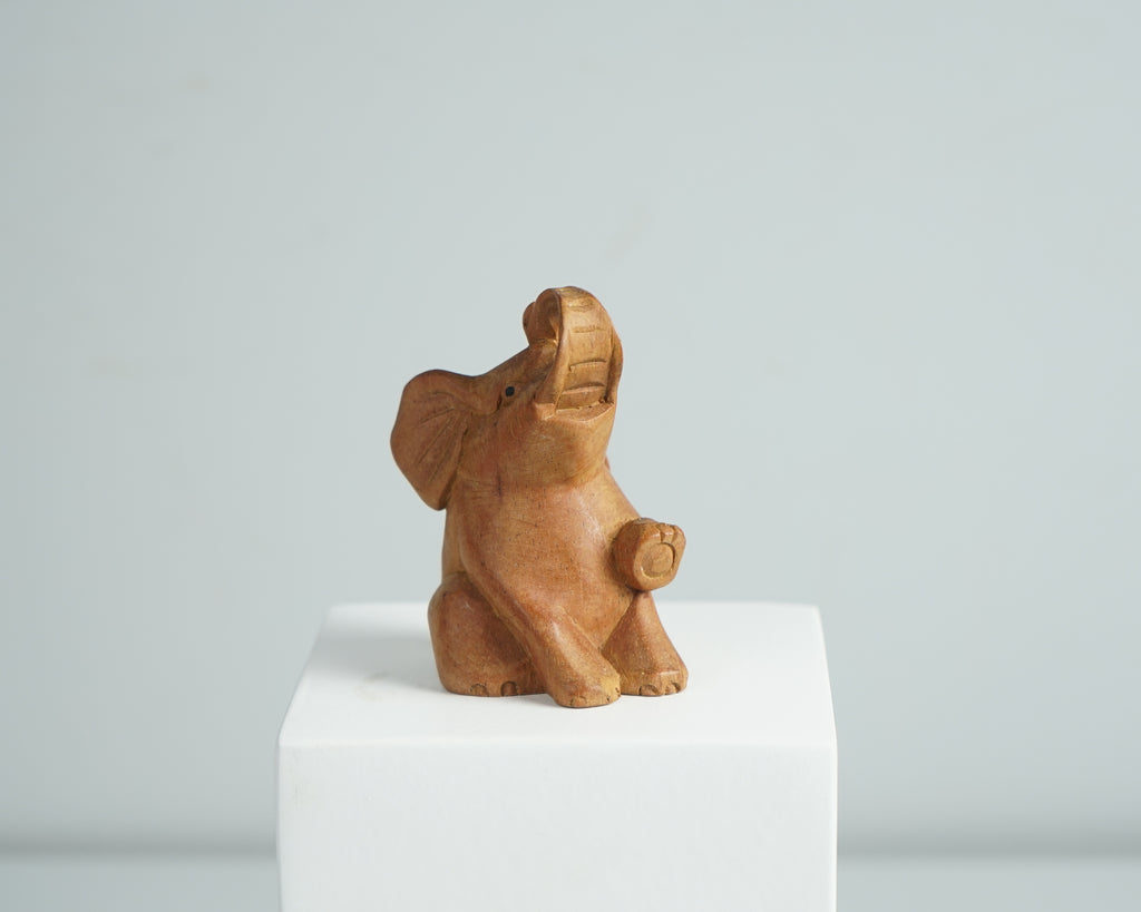 Wooden Elephant Figurine, Animal Statue, Wood Carving, Antique, African Animal Figurine, Artwork, Room Decor, Handmade Item, Gift for Son