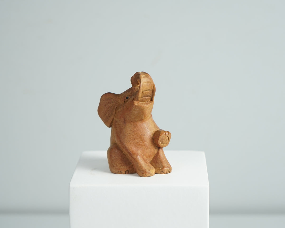 Wooden Elephant Figurine, Animal Statue, Wood Carving, Antique, African Animal Figurine, Artwork, Room Decor, Handmade Item, Gift for Son